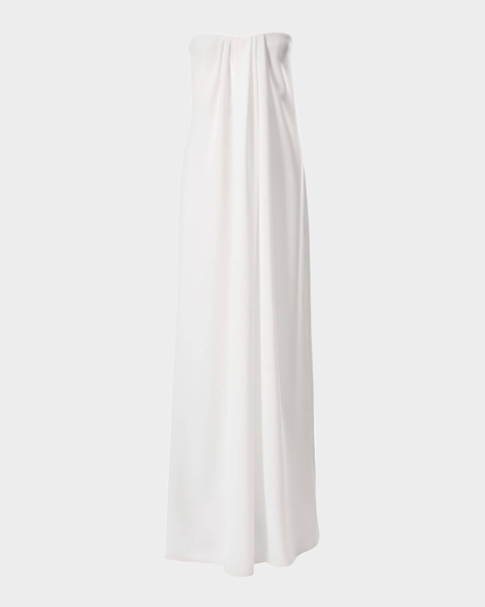 Draped-Front Strapless Gown 0