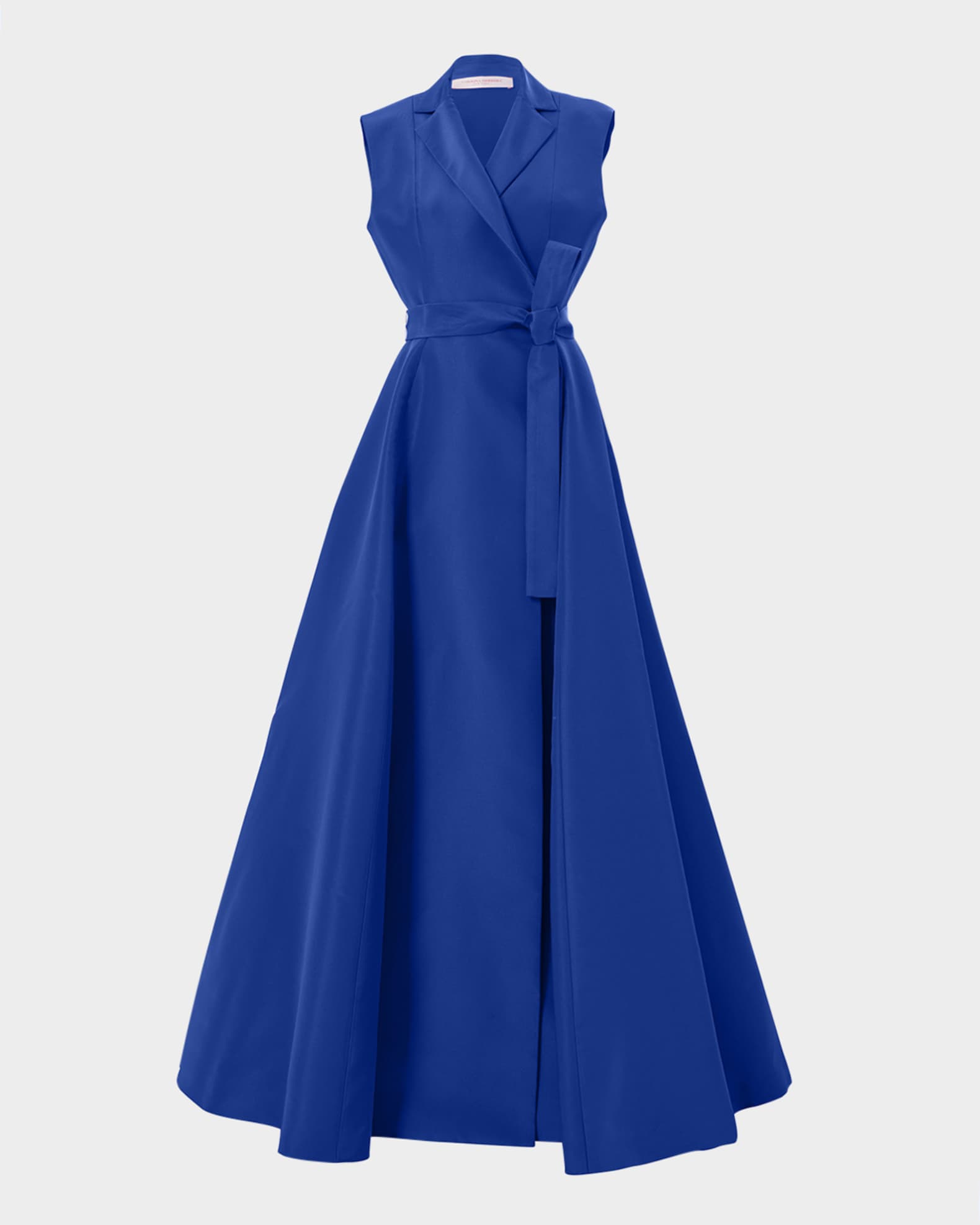 Belted Sleeveless Trench Gown 0