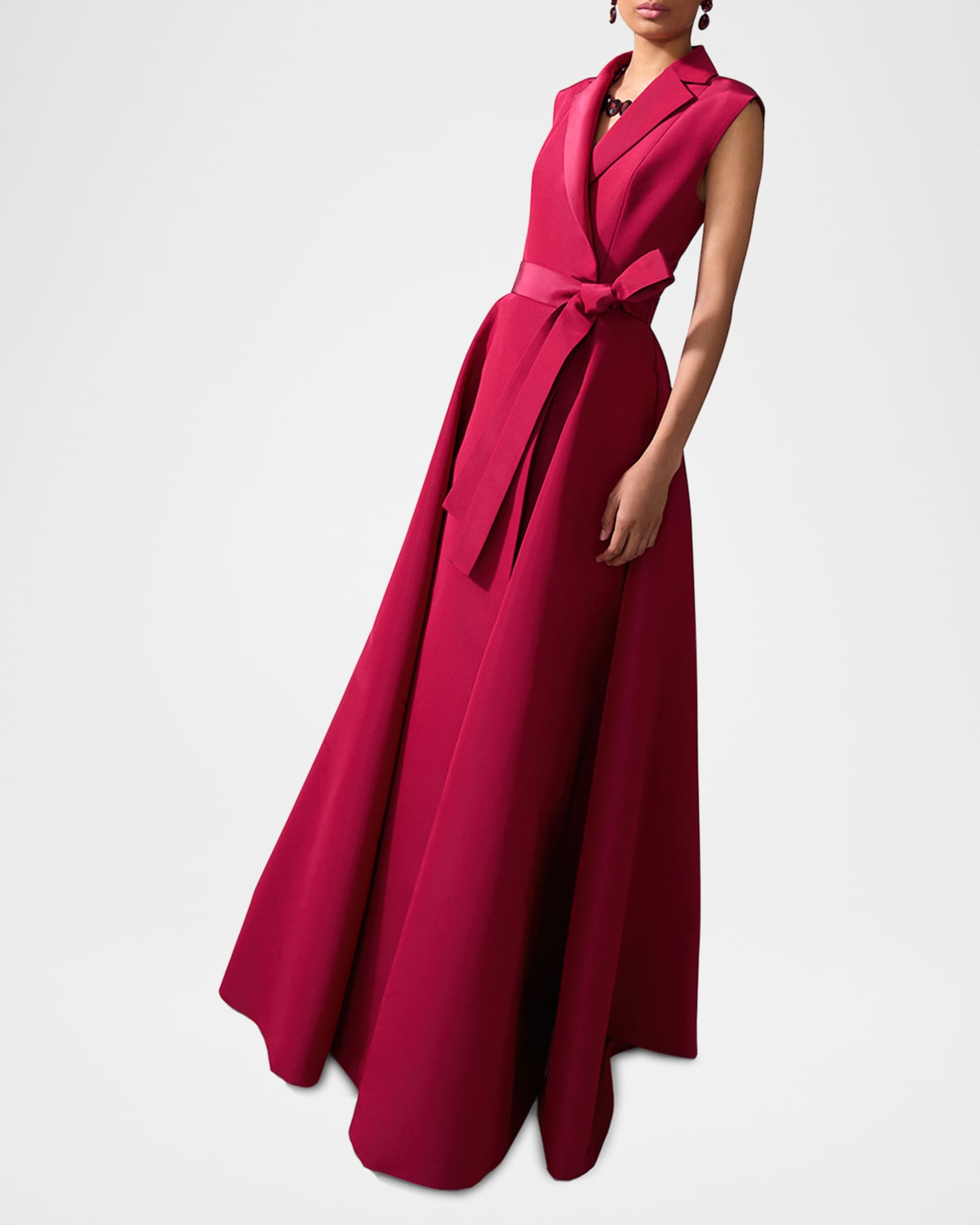 良質  Belted Herrera Carolina Sleeveless Marcus Neiman | Gown Trench ジャケット・アウター