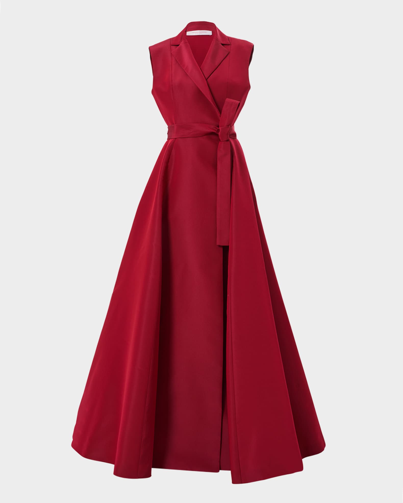 Belted Sleeveless Trench Gown 0