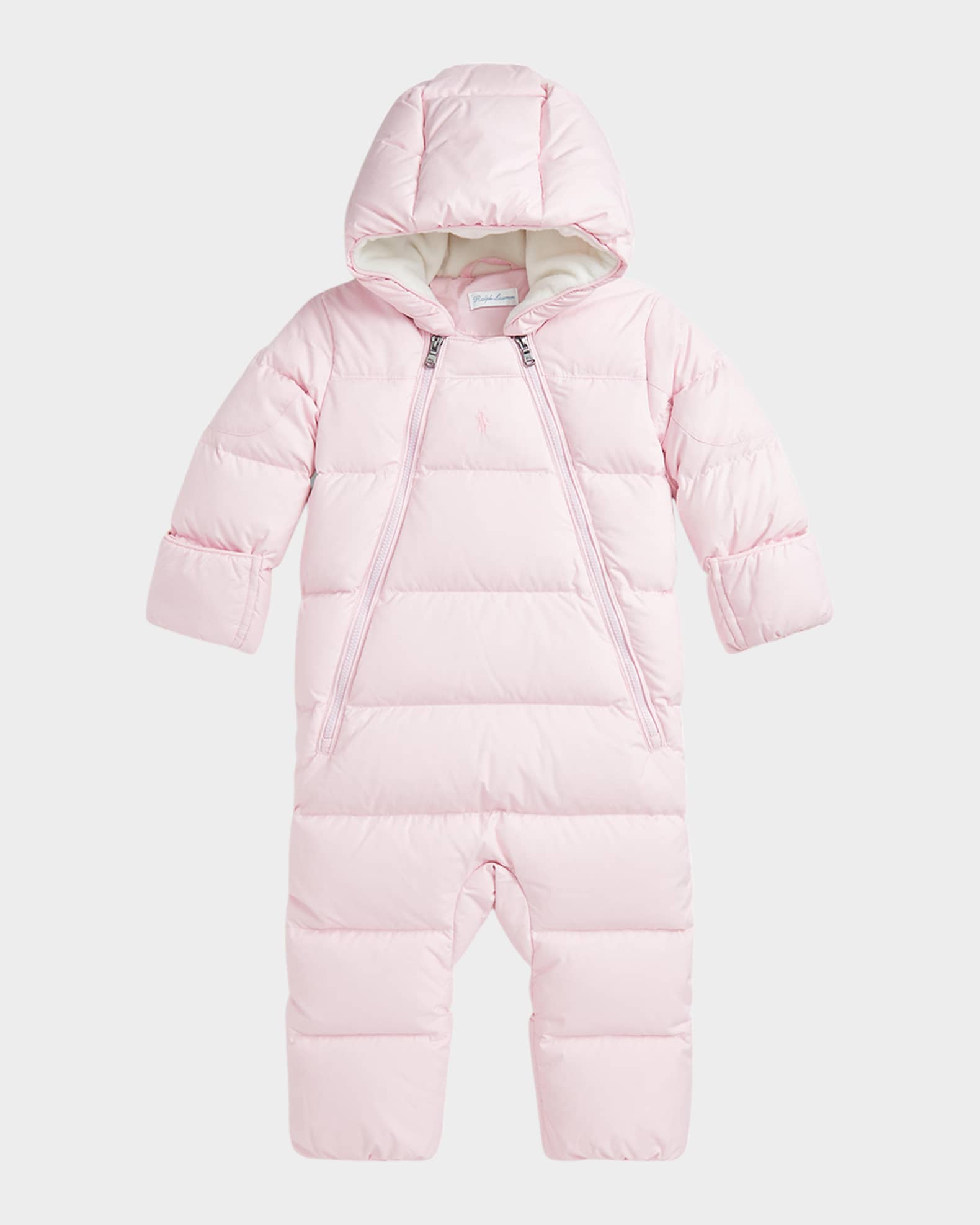 Girl's Puffer Bunting Suit, Size 3M-9M 0