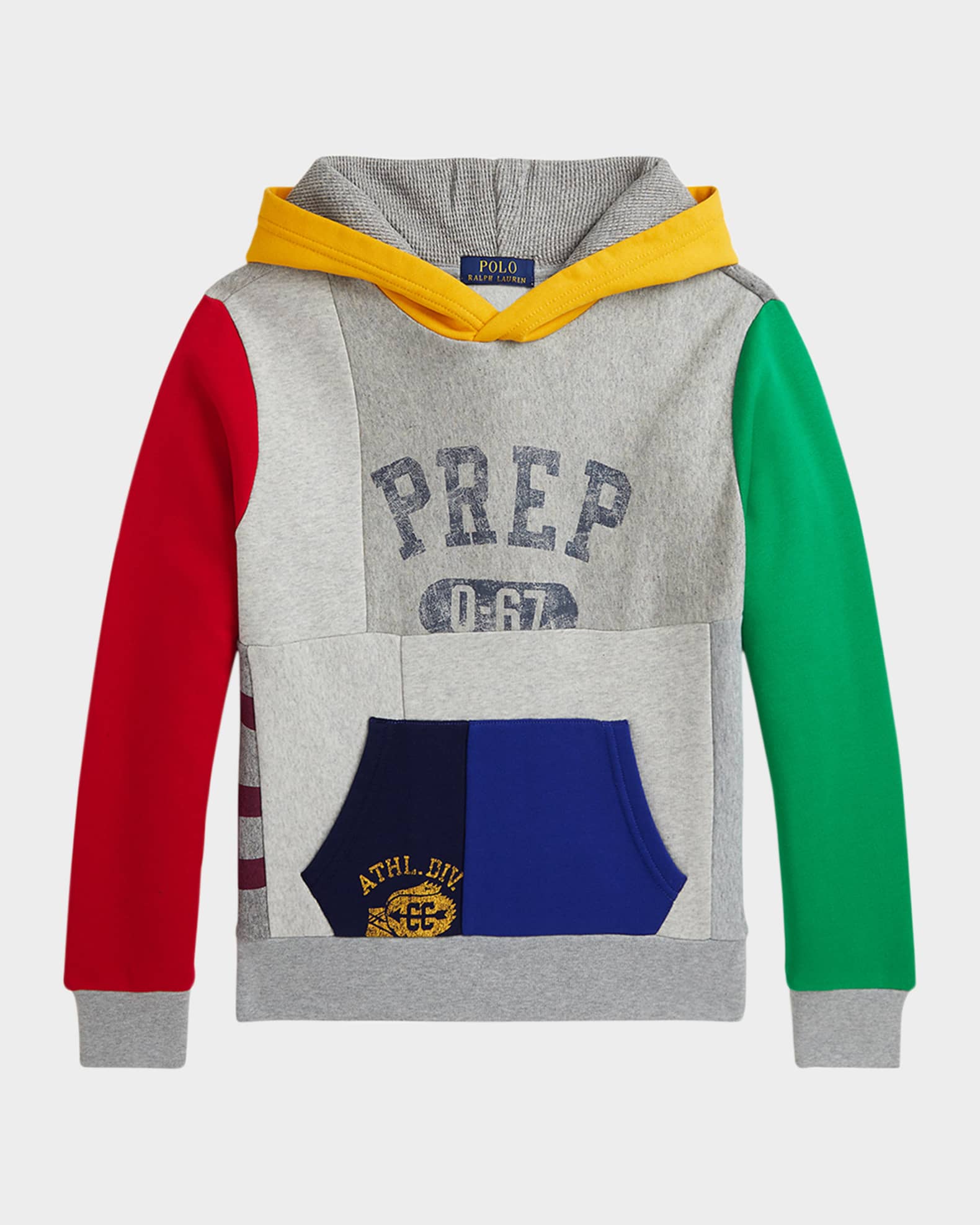 Ralph Lauren Childrenswear Boy s Colorblock Patchwork Hoodie Size 2 7 Neiman Marcus