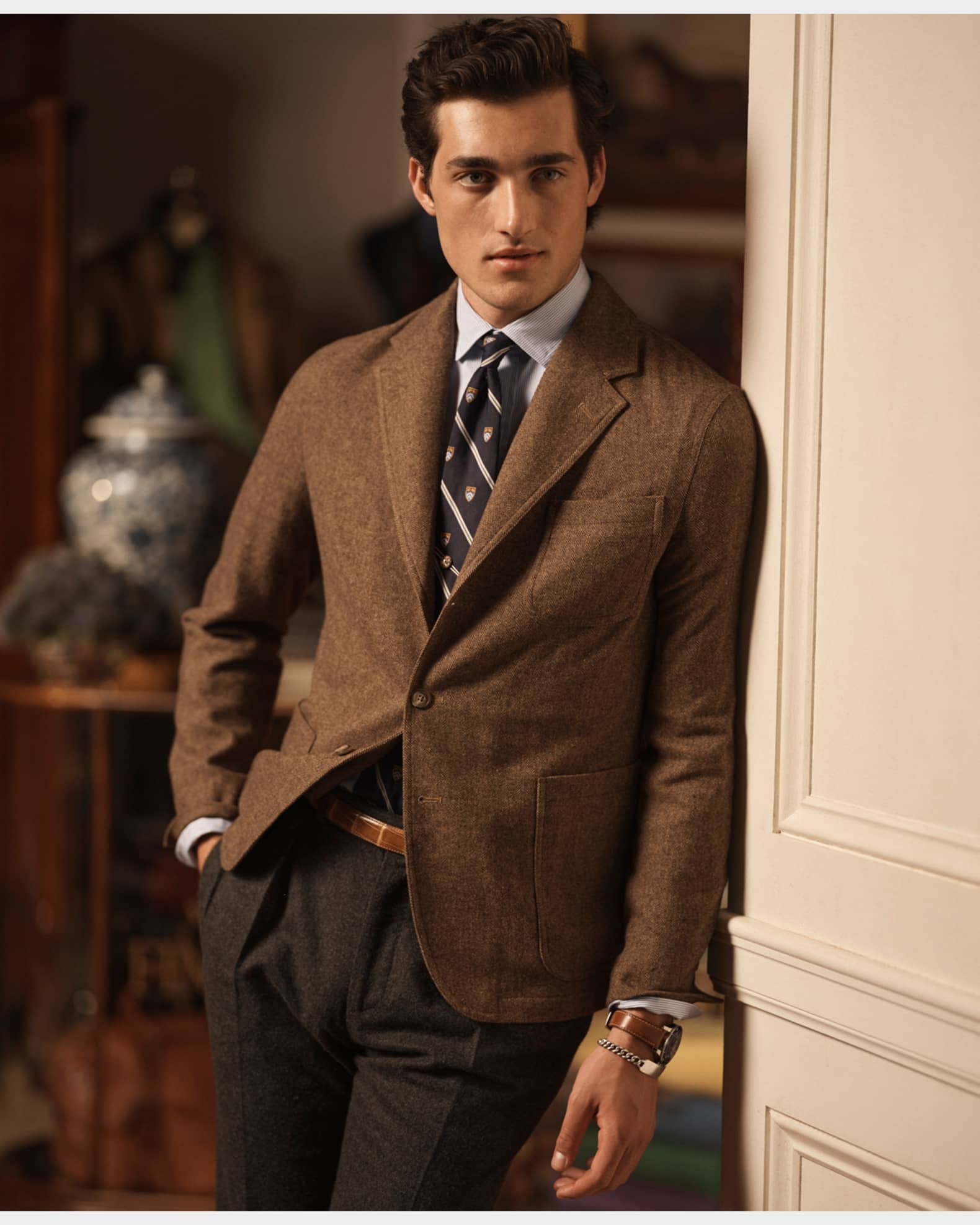 Polo Ralph Lauren Unisex Wool Herringbone Single-Breasted Sport