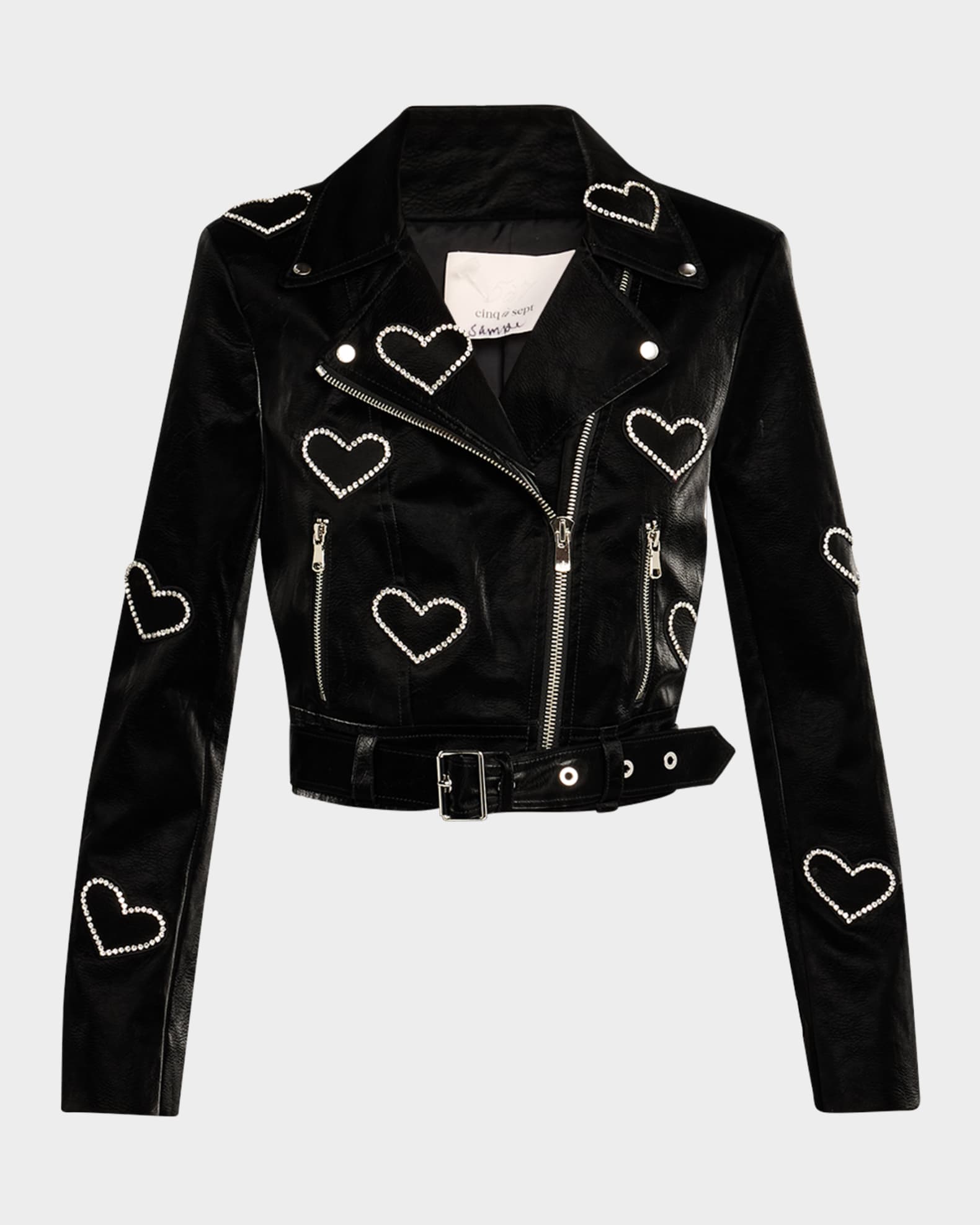 Ppsnabha Collarless Biker Jacket Womens Winter Coats English Wool - Main Image