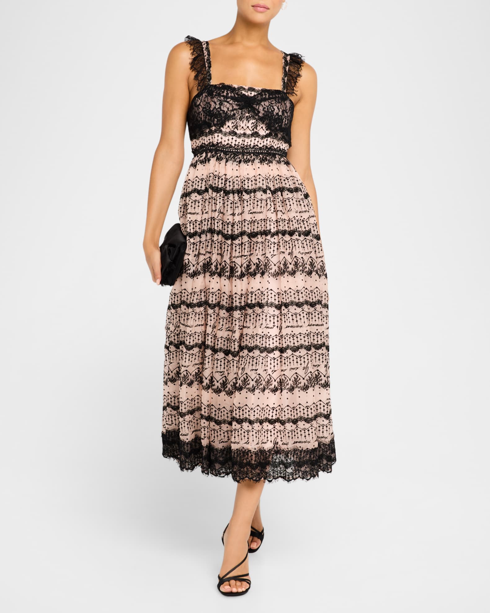 Fen Lace Trim Midi Dress