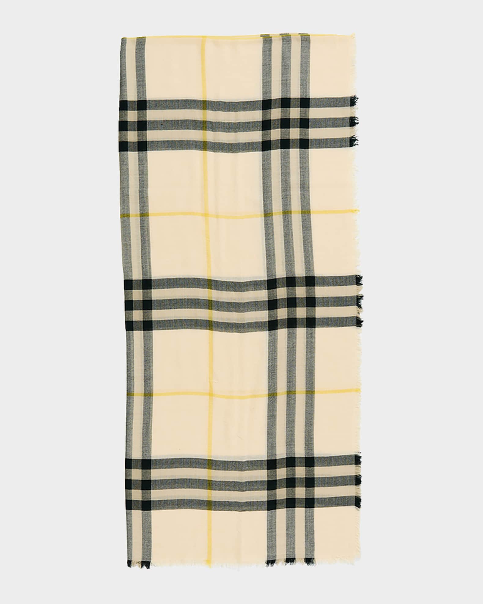 Giant Check Wool Scarf 0