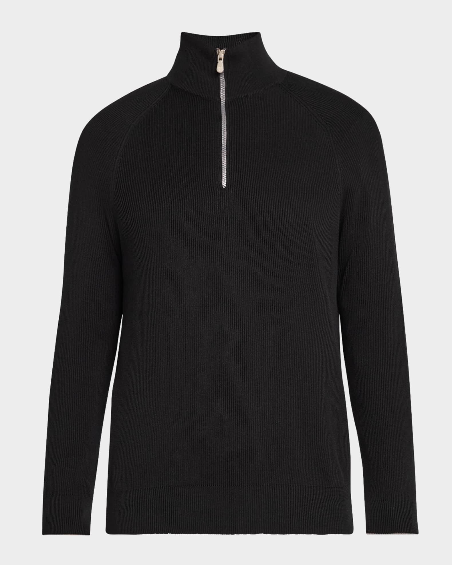 Men's Cotton Rib Half-Zip Sweater 0