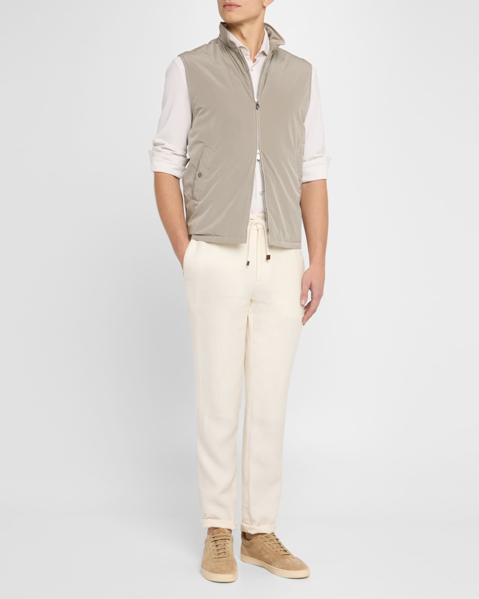 Men's Water-Resistant Microfiber Full-Zip Vest 1