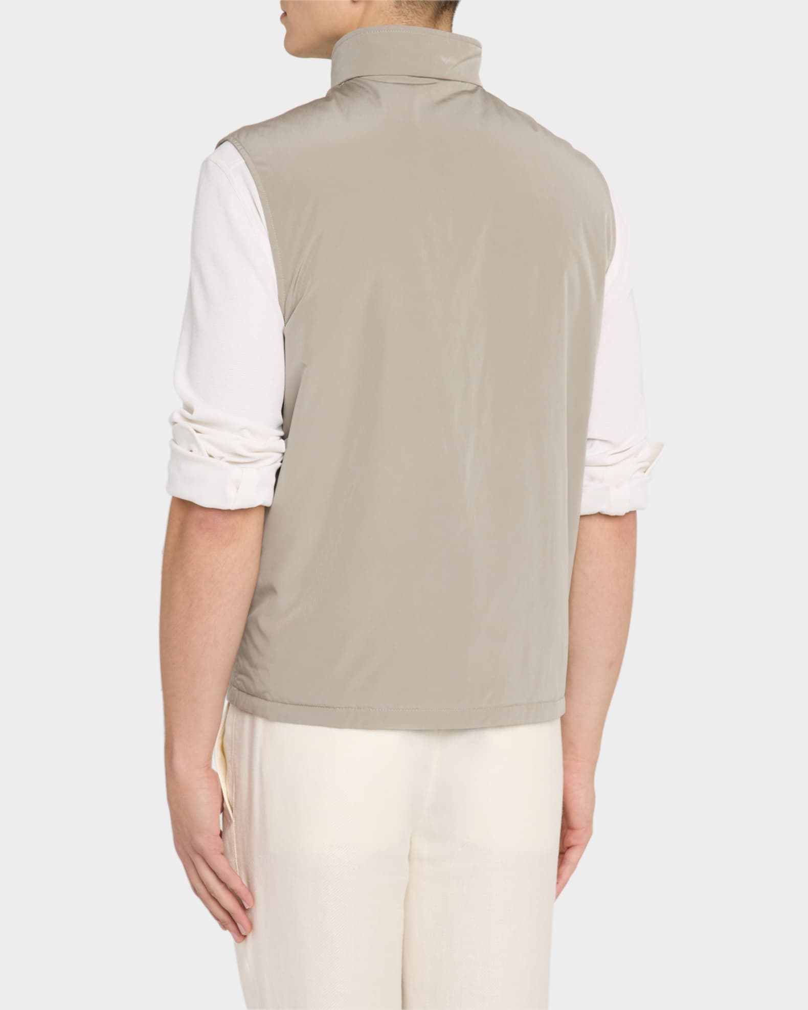 Brunello Cucinelli Men's Water-Resistant Microfiber Full-Zip