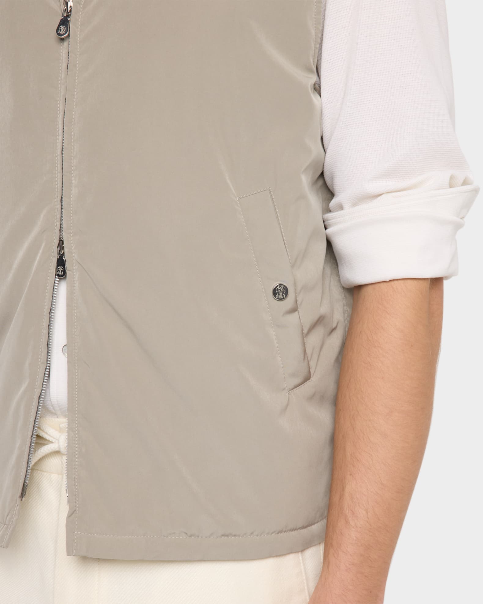 Brunello Cucinelli Men's Water-Resistant Microfiber Full-Zip