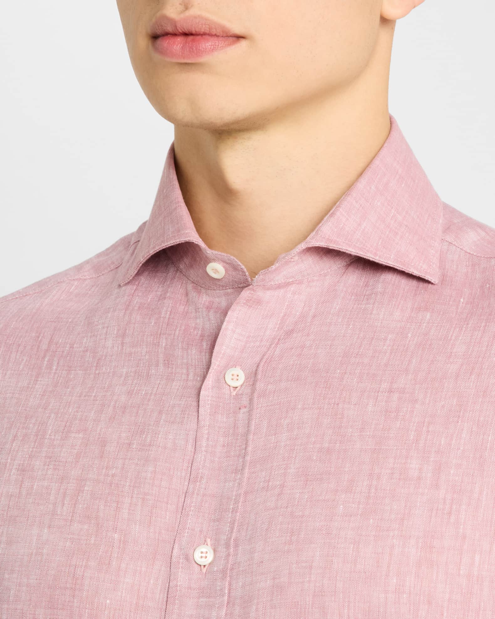 Brunello Cucinelli Men's Linen Sport Shirt | Neiman Marcus