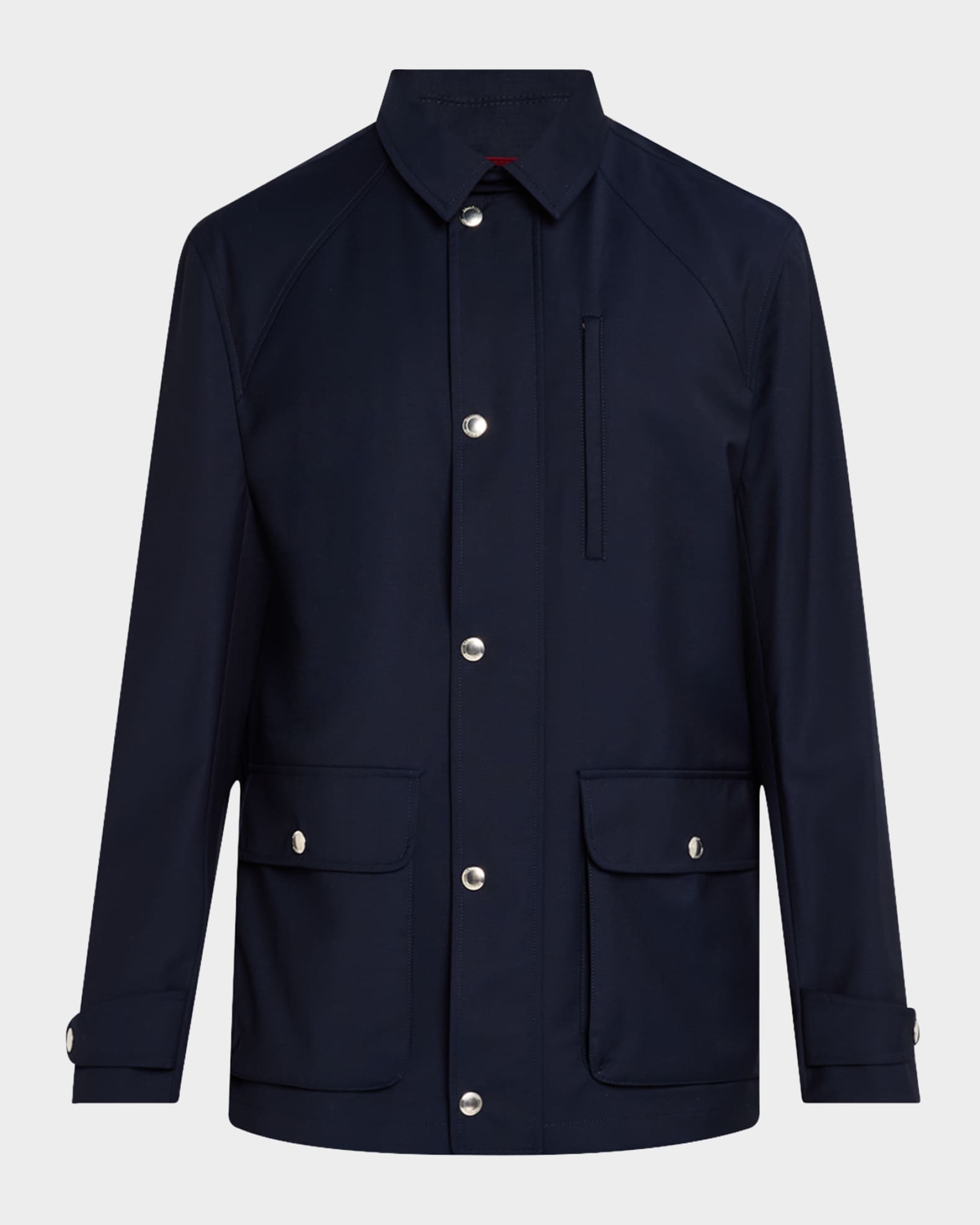 Brunello Cucinelli Men's Wool Full-Zip Travel Jacket | Neiman Marcus