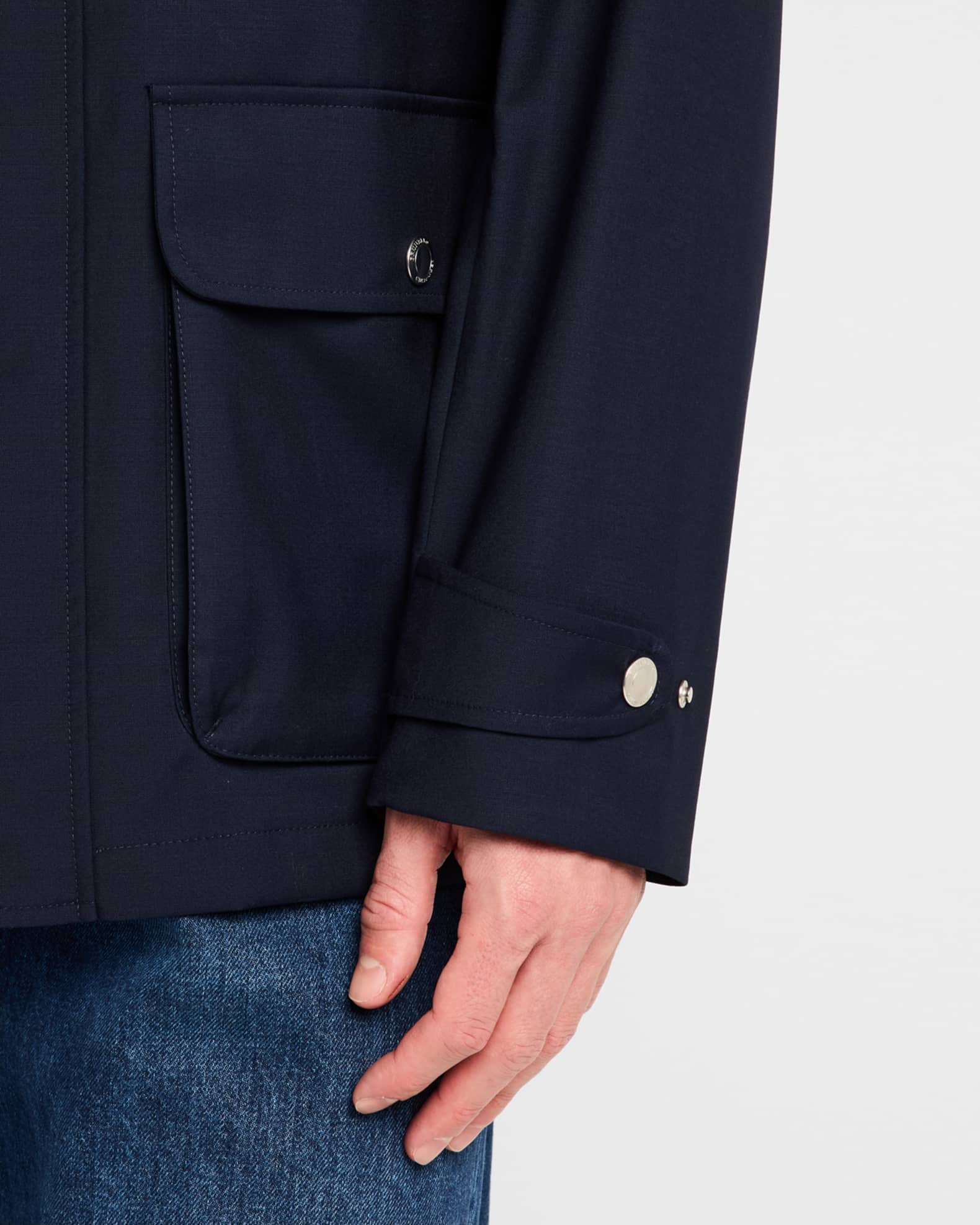 Brunello Cucinelli Men's Wool Full-Zip Travel Jacket | Neiman Marcus