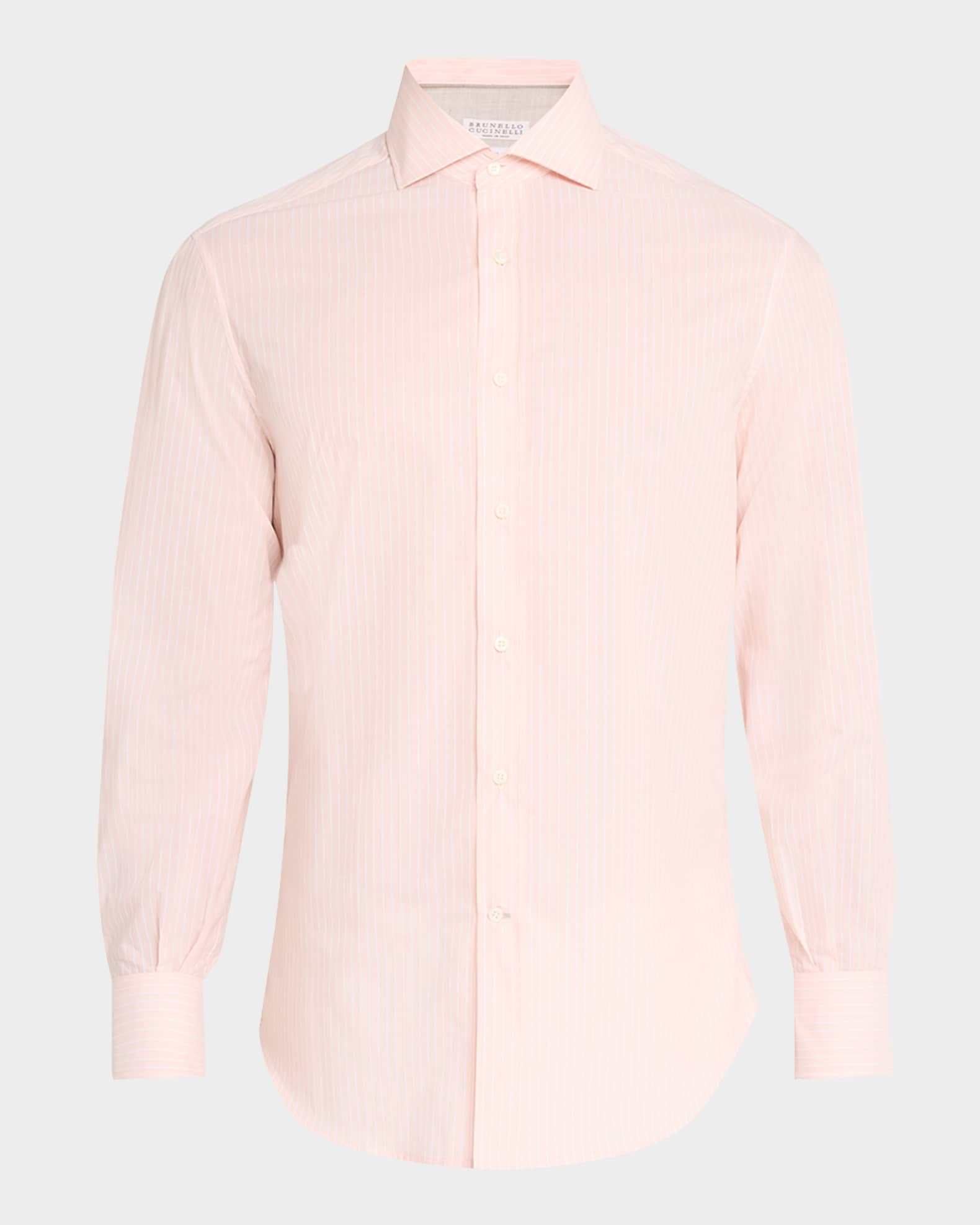 Men's Cotton Chambray Stripe Sport Shirt