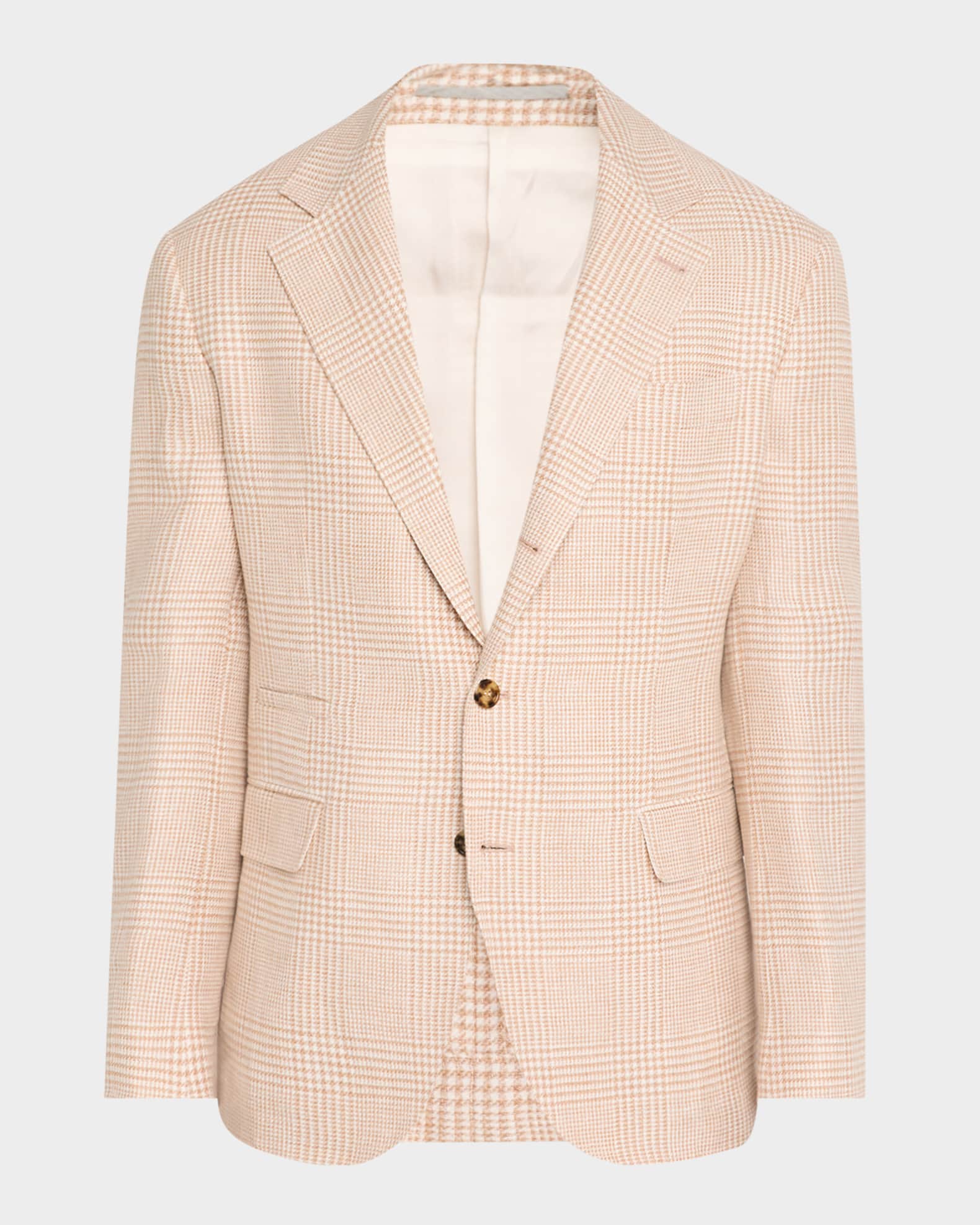 Men's Macro Prince of Wales Single-Breasted Sport Coat