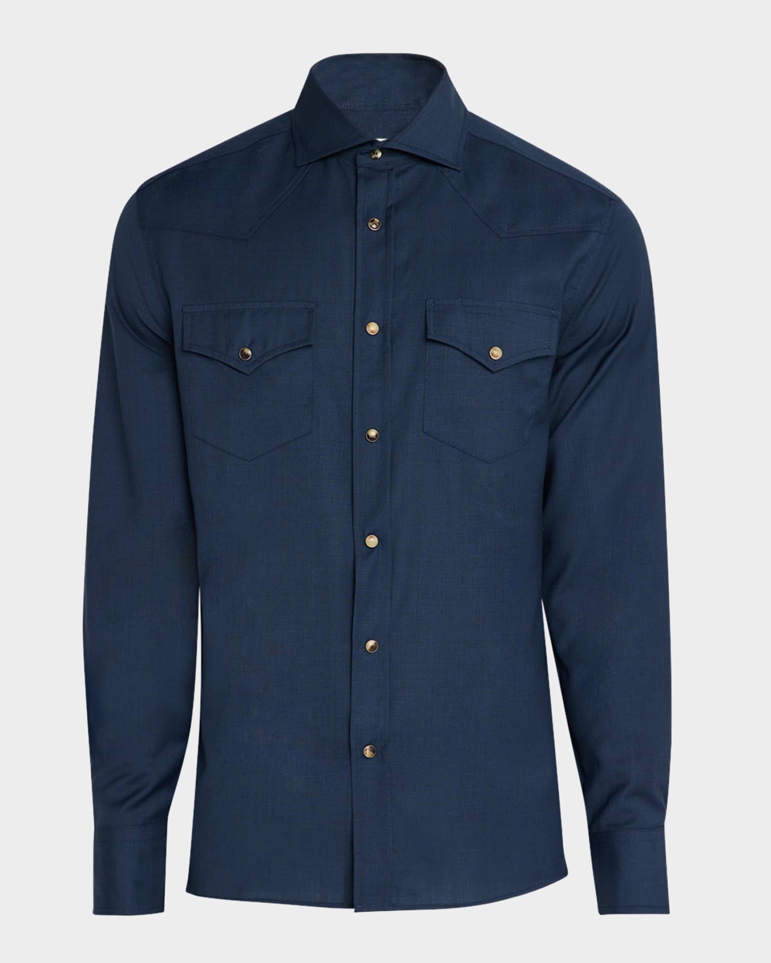 Men's Wool Western Shirt 0