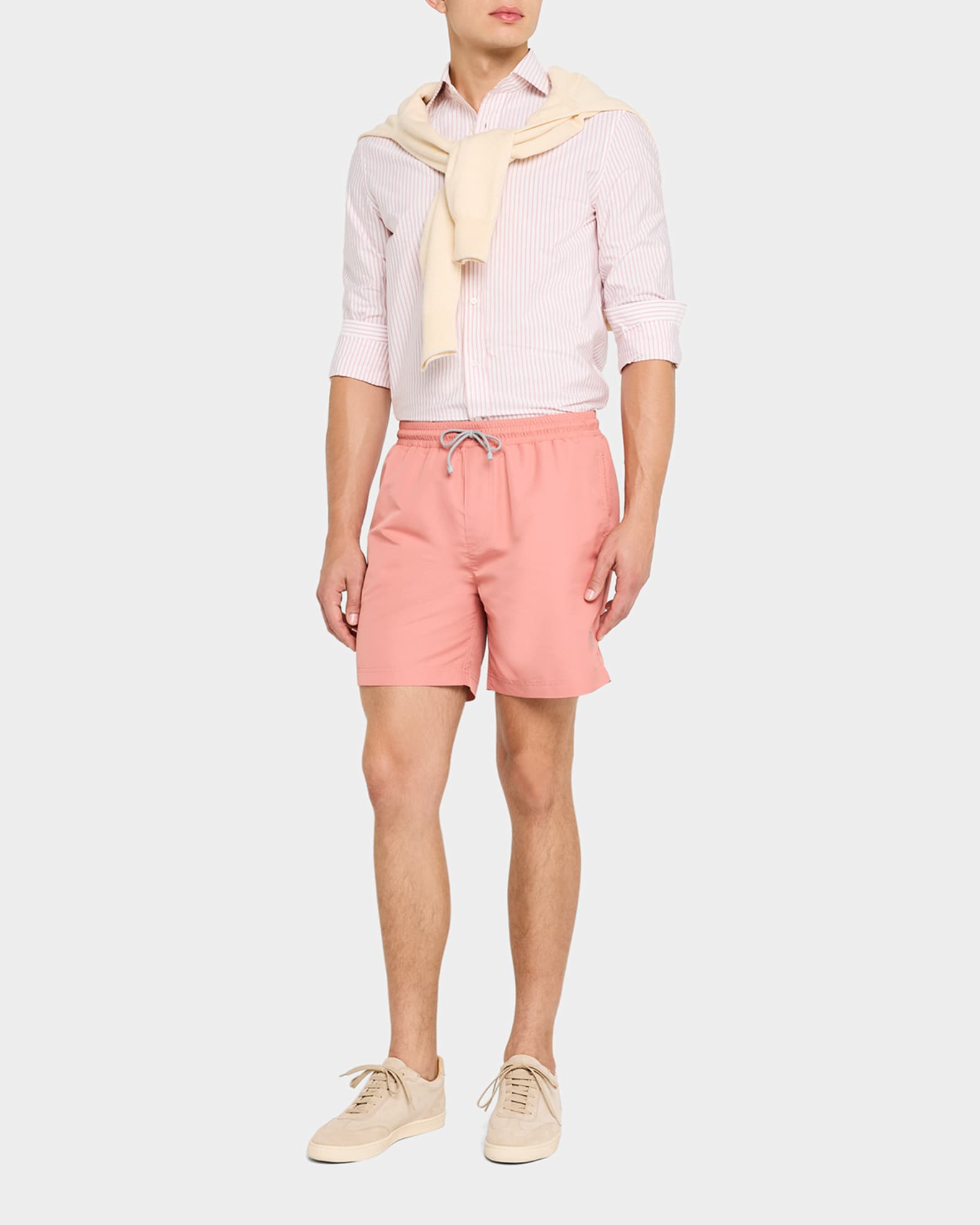Men's Cotton Mini Stripe Sport Shirt - Thumbnail 2