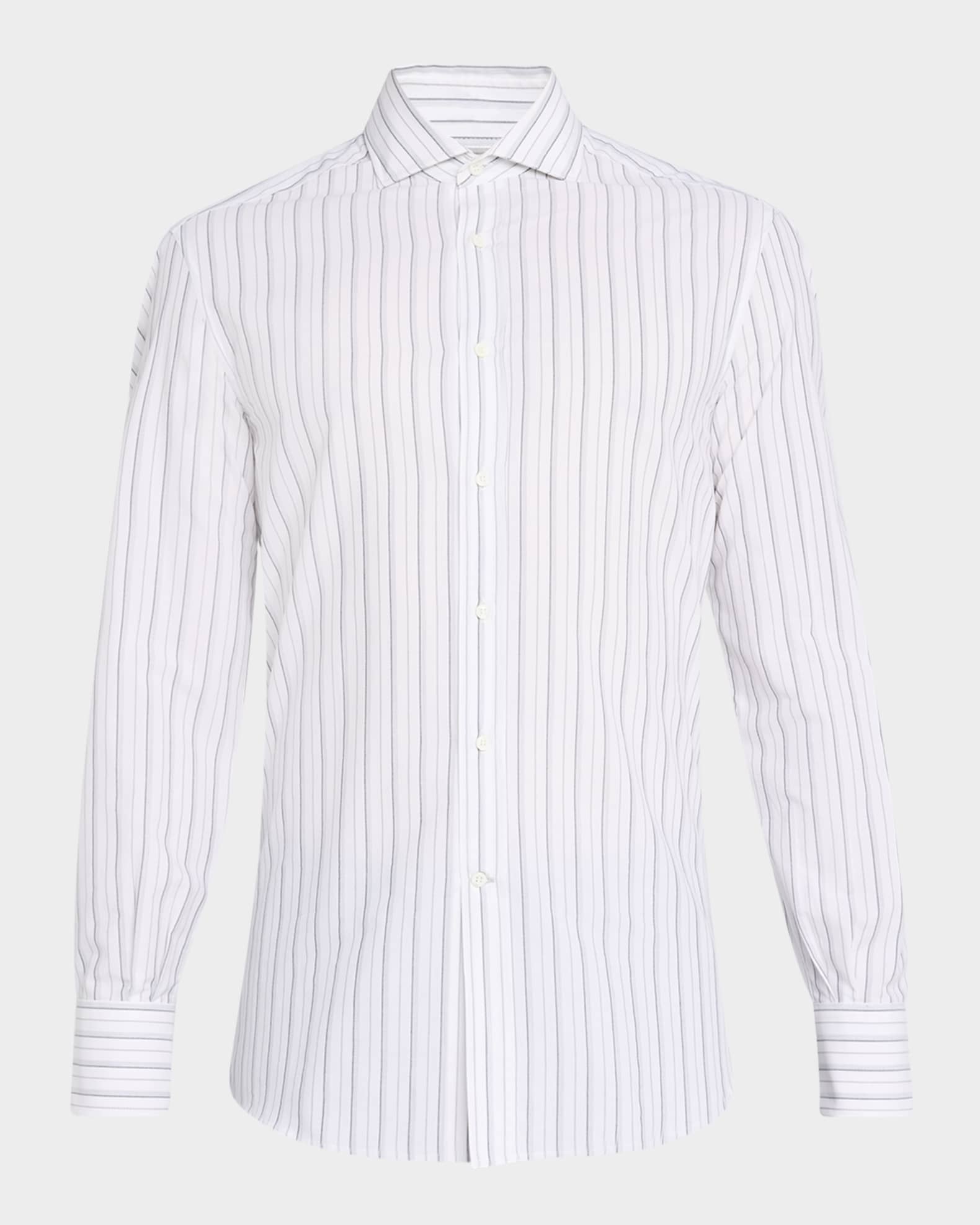 Men's Cotton Multi-Stripe Sport Shirt