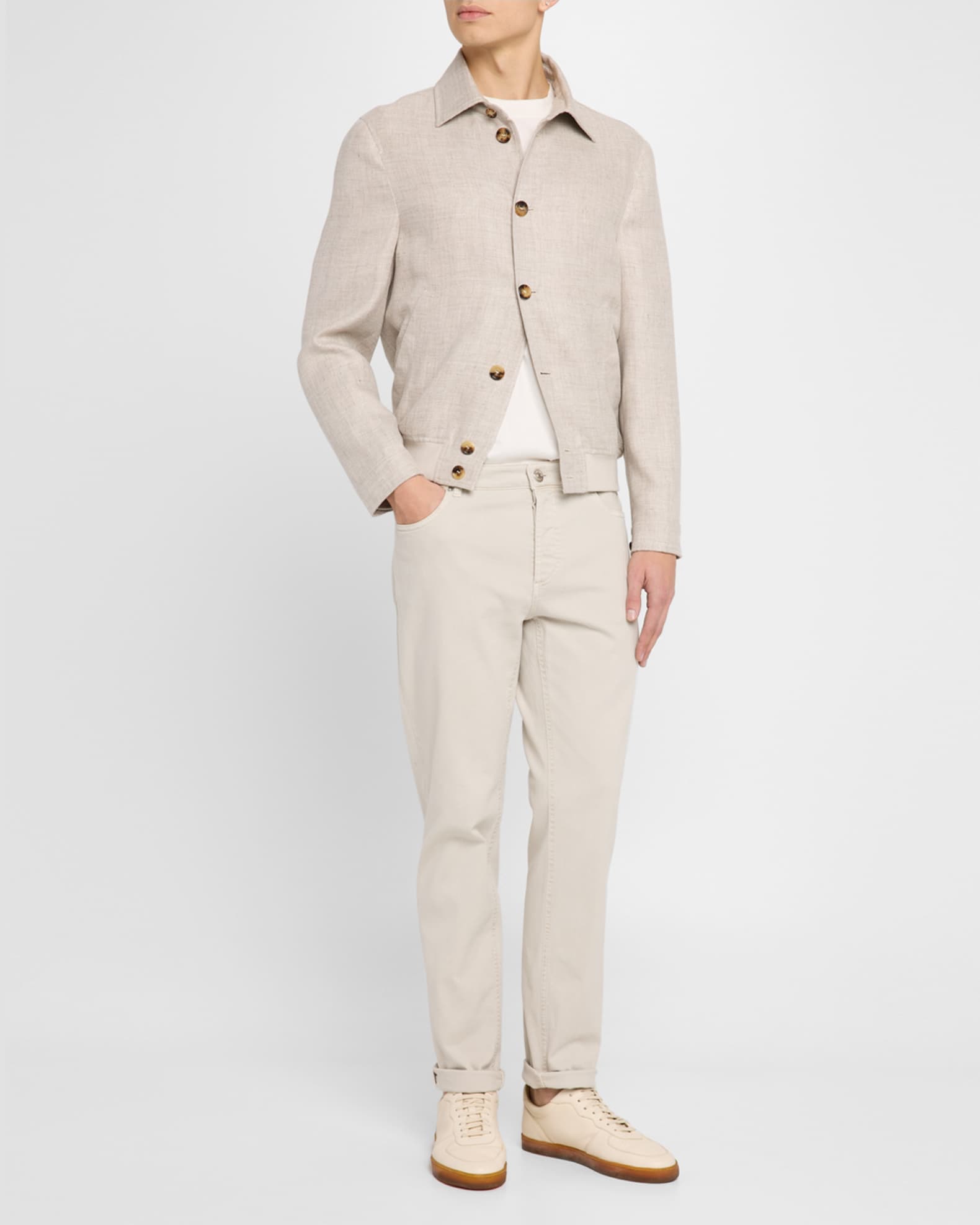 ジャケット BRUNELLO CUCINELLI FW25 GIACCA M/L (MG5237050 C001) Brunello Cucinelli - Gray Solid Cashmere Coat | Mitchell Stores