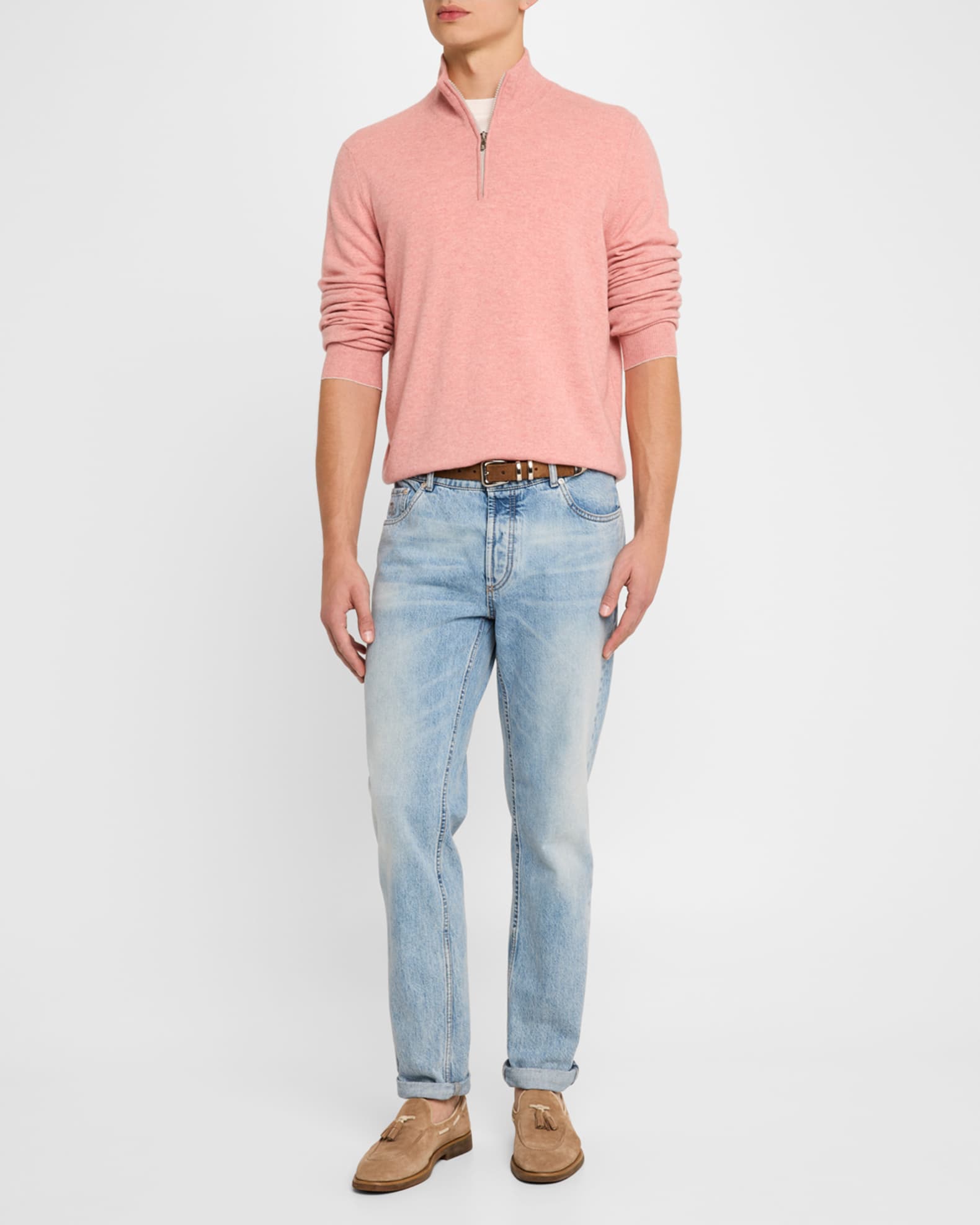 Men's Cashmere Half-Zip Sweater 1