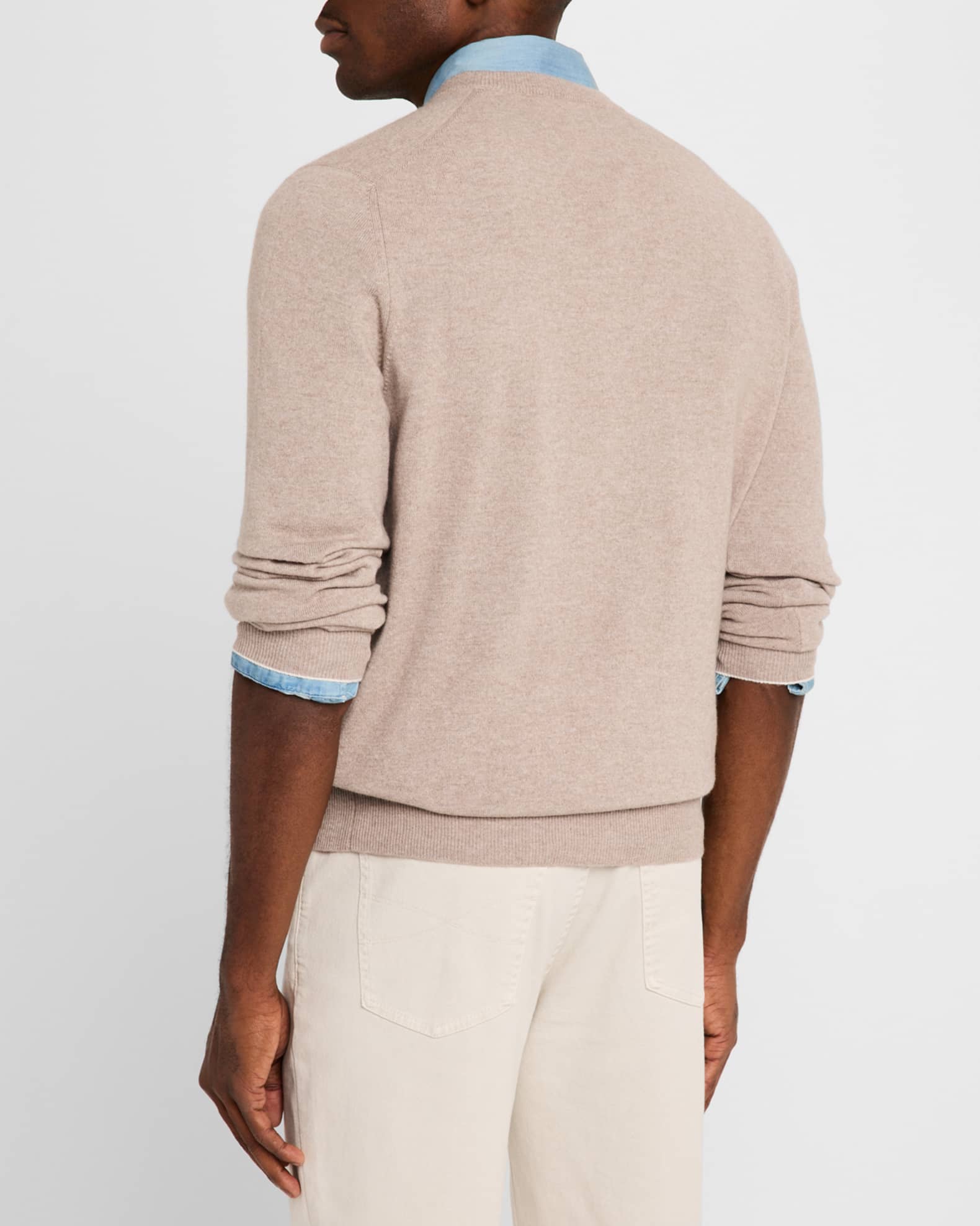 Brunello Cucinelli Men's Cashmere V-Neck Sweater | Neiman Marcus