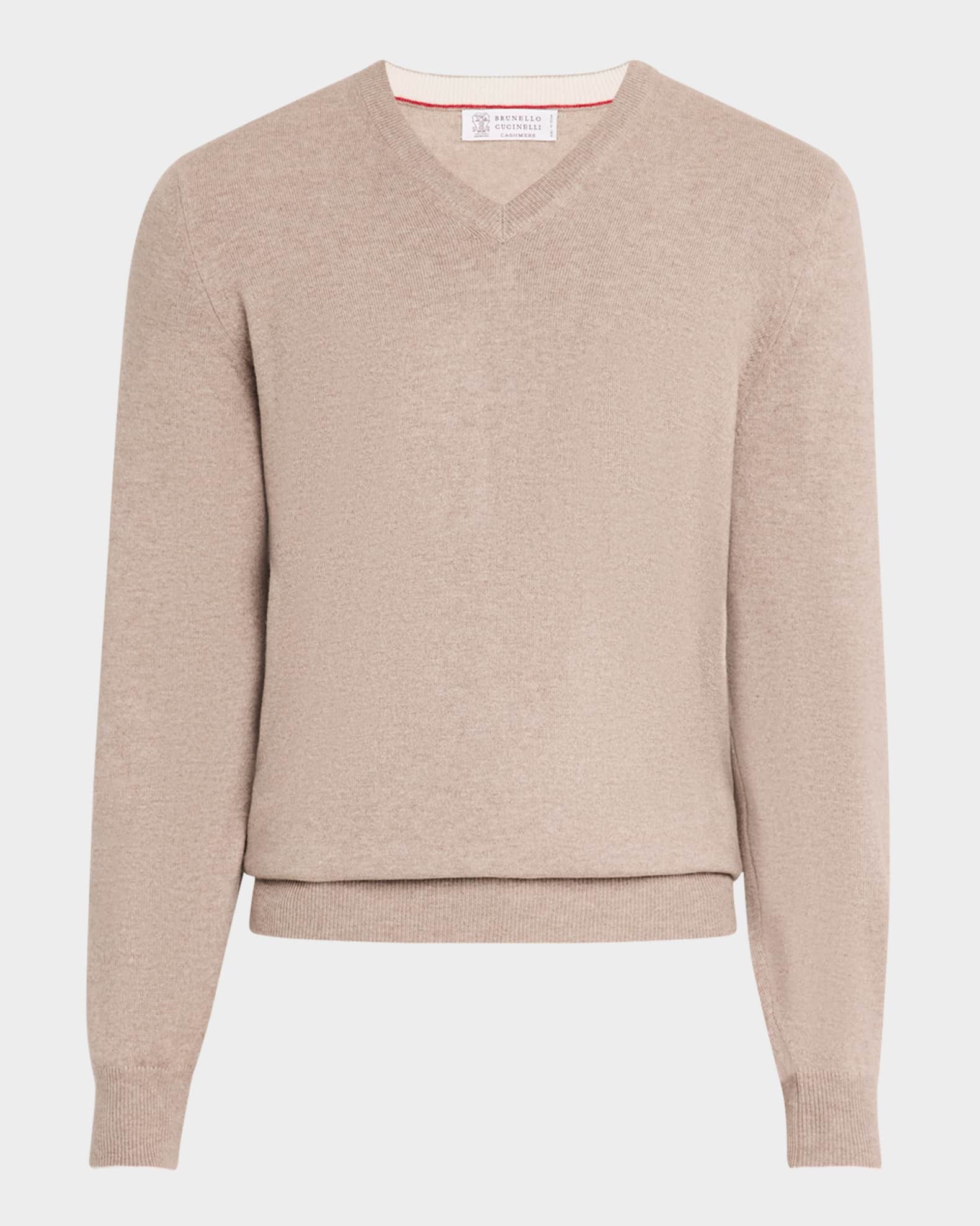 Brunello Cucinelli Men's Cashmere V-Neck Sweater | Neiman Marcus