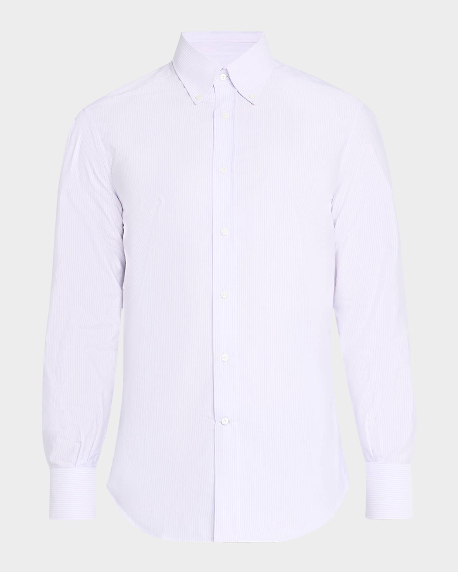 Men's Cotton Micro-Stripe Sport Shirt