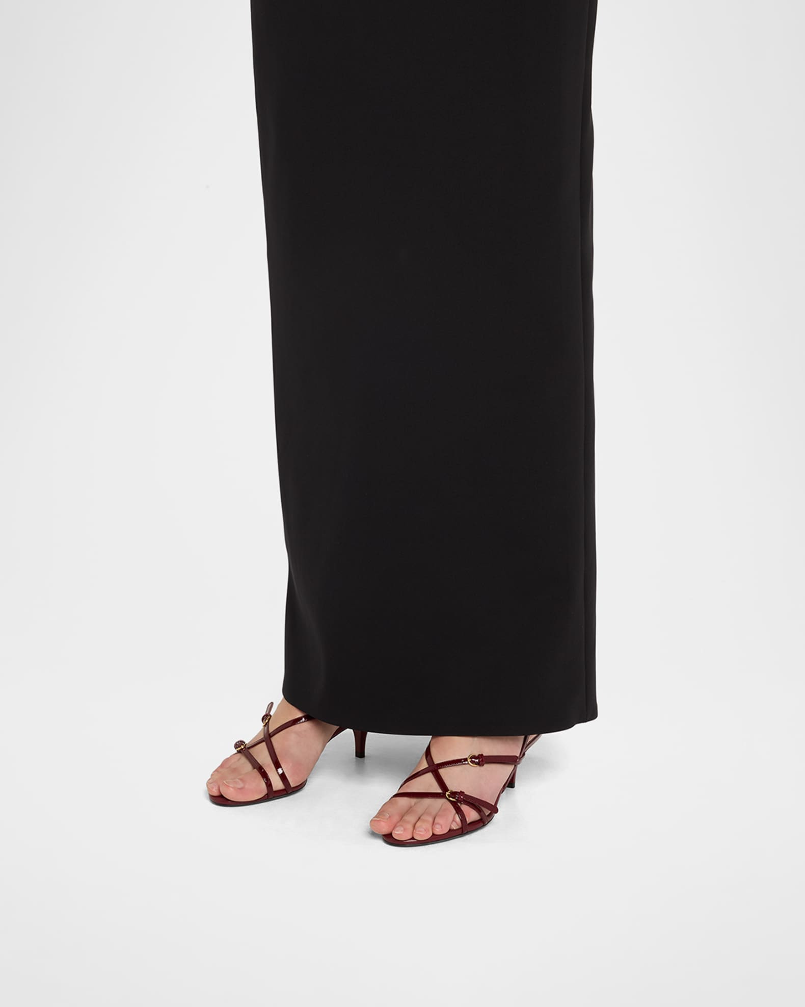 Vernice Strappy Leather Slingback Sandals 1