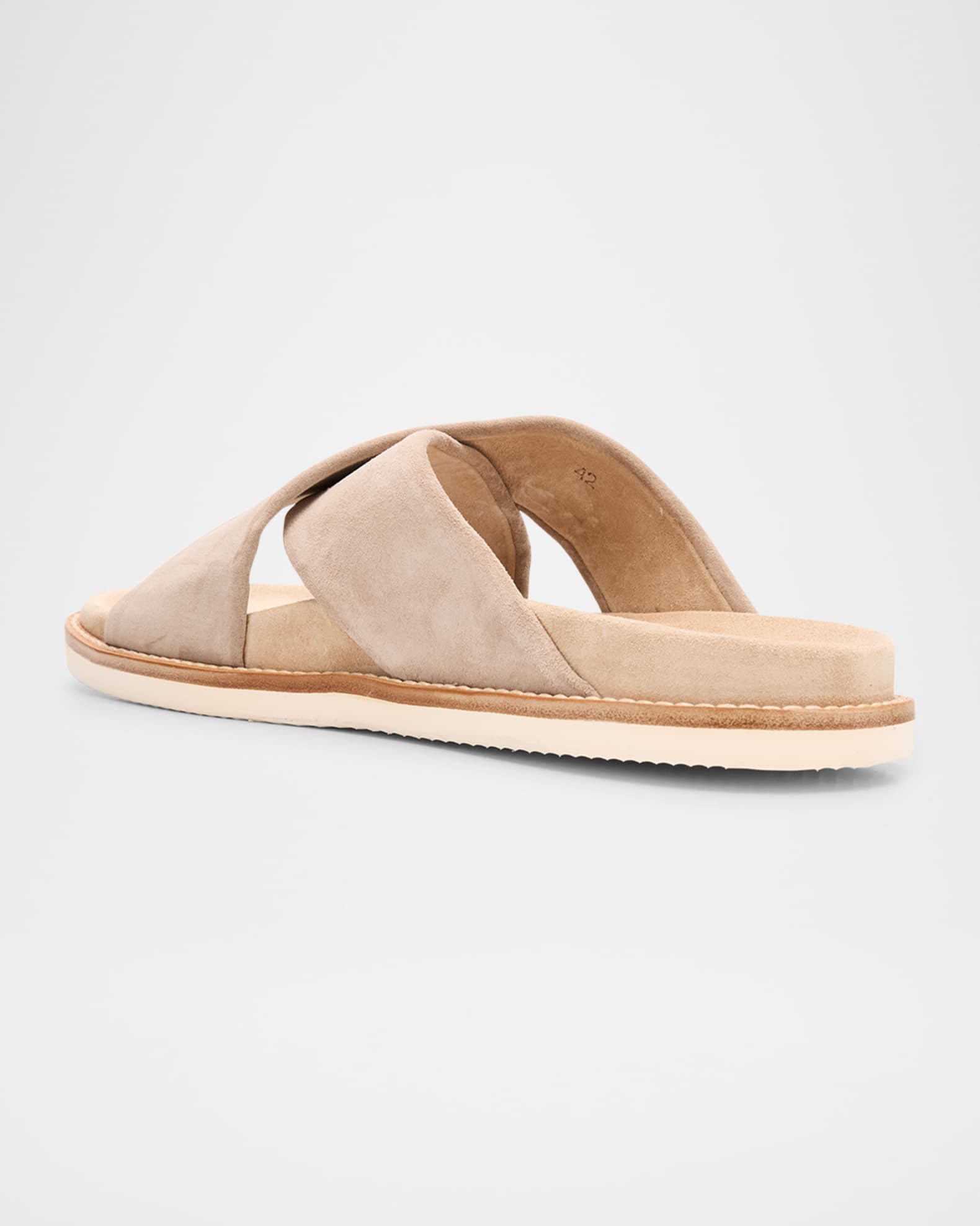 Men's Criss-Cross Suede Slide Sandals 1