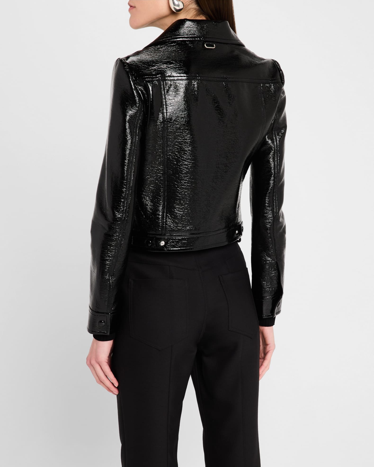 Courreges Signature Vinyl Trucker Jacket | Neiman Marcus