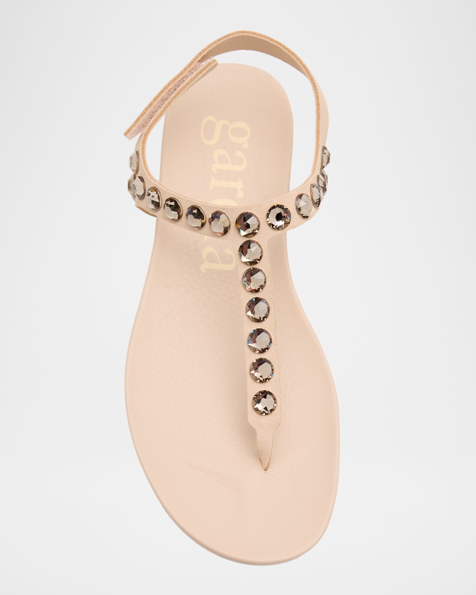 【超歓迎】 Crystal Garcia Pedro Embellished Sandals Thong T-Strap 靴