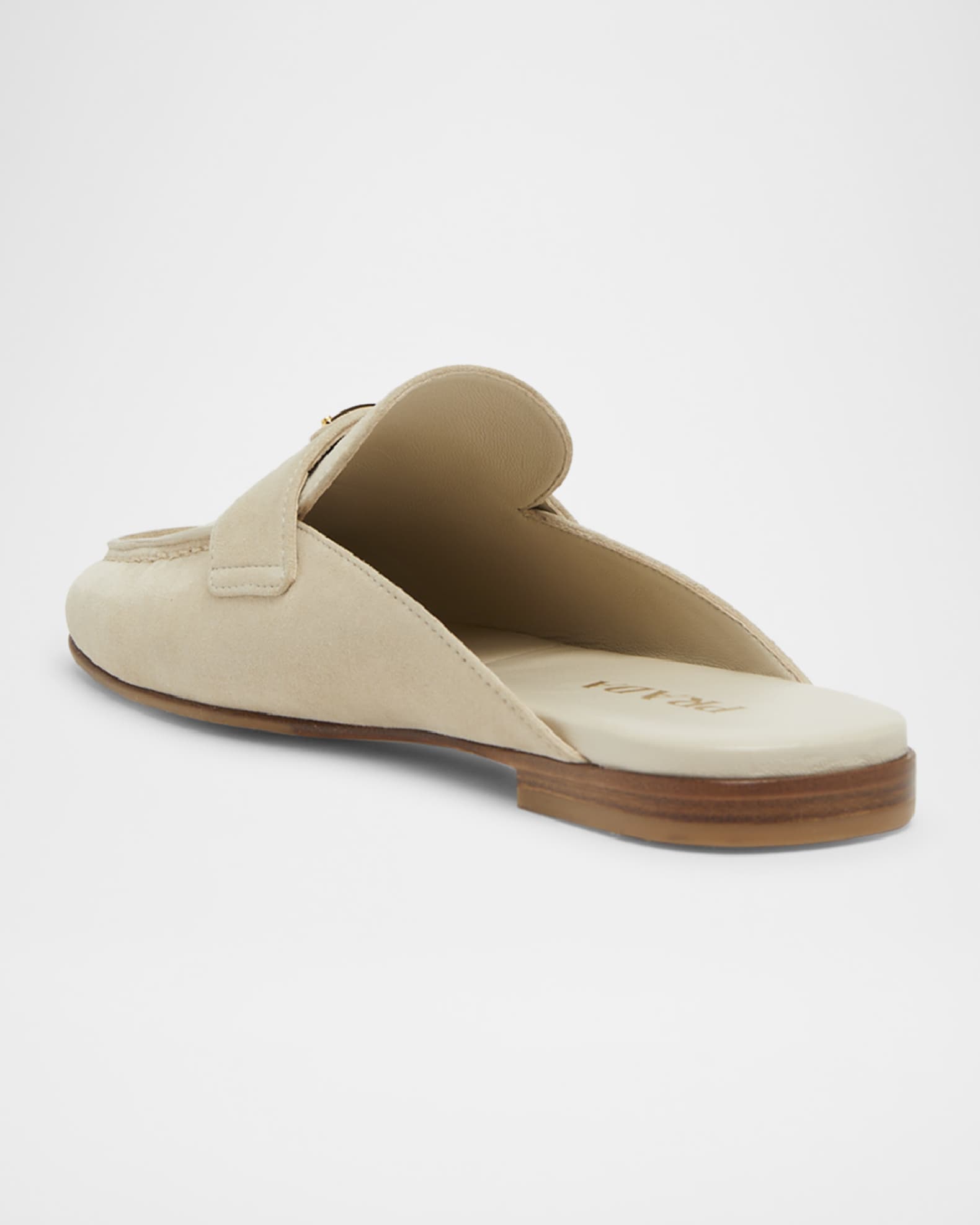 Logo Suede Loafer Mules 1