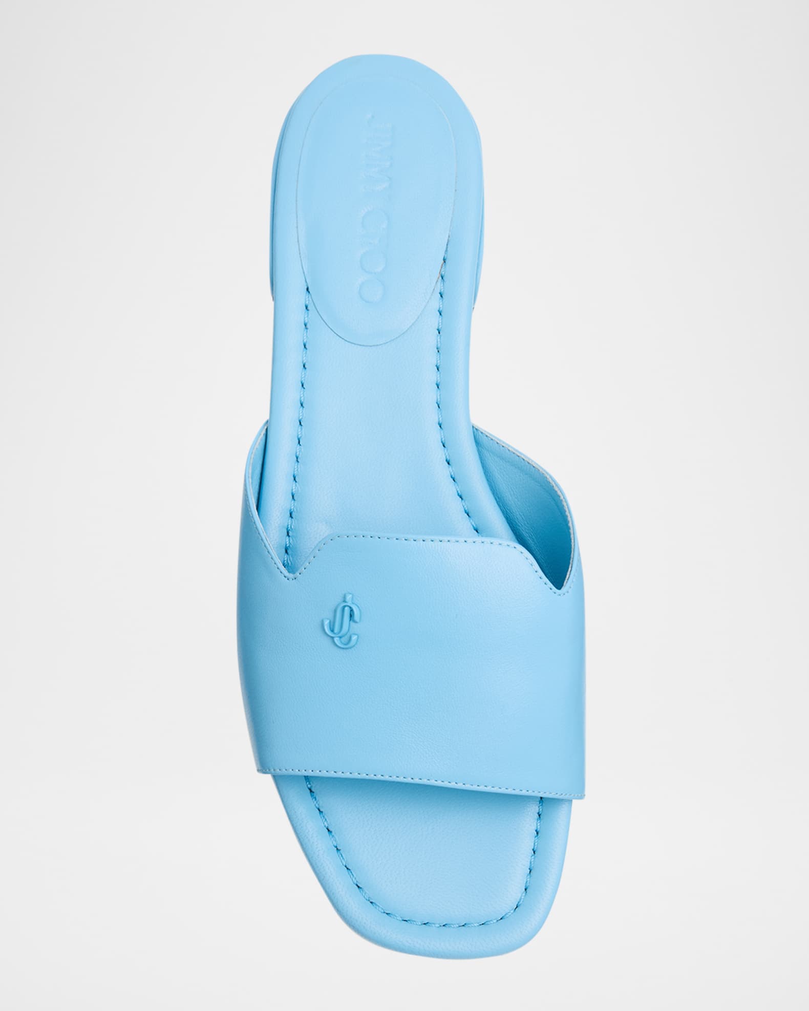 Jimmy Choo Dina Leather Flat Slide Style | Neiman Marcus