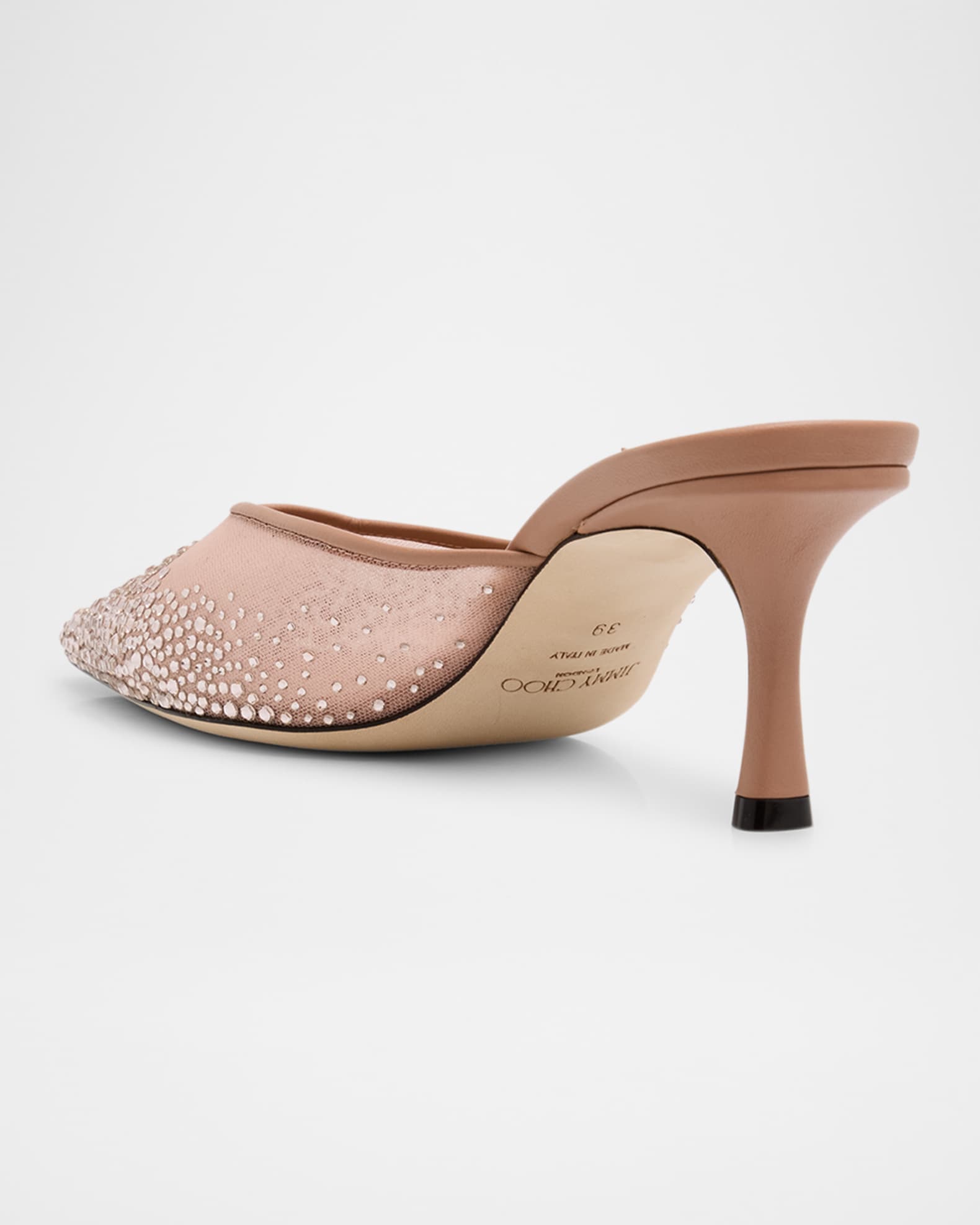 Jimmy Choo Vivi Crystal Mesh Mule Pumps | Neiman Marcus