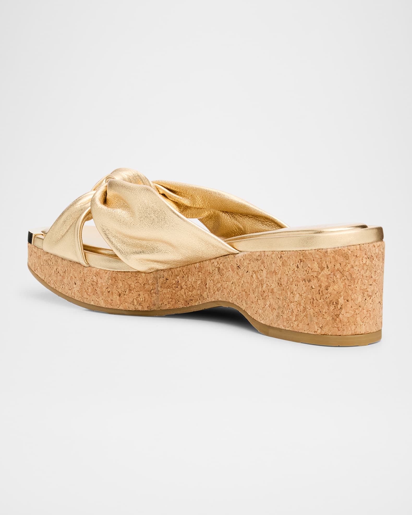 Jimmy Choo Avenue Leather Crisscross Wedge Sandals | Neiman