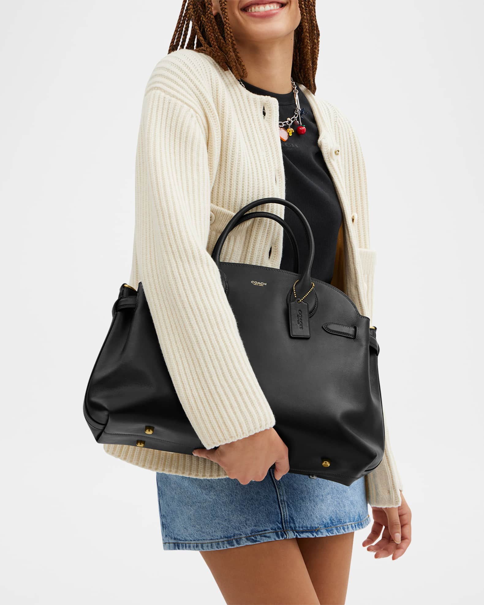 Coach Empire 40 Carryall Leather Top-Handle Bag | Neiman Marcus