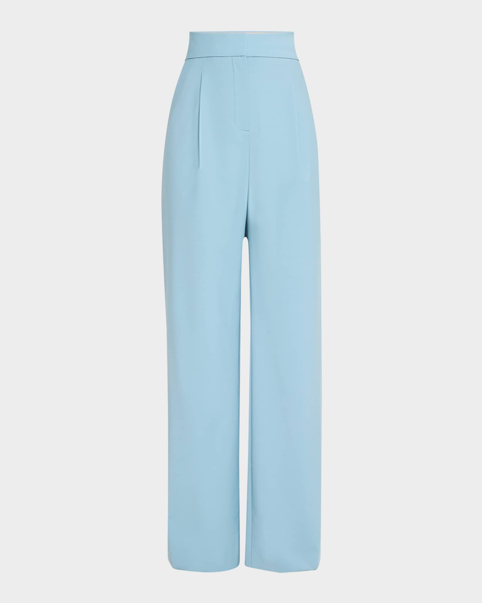 Robinne Pleated Straight-Leg Pants 0