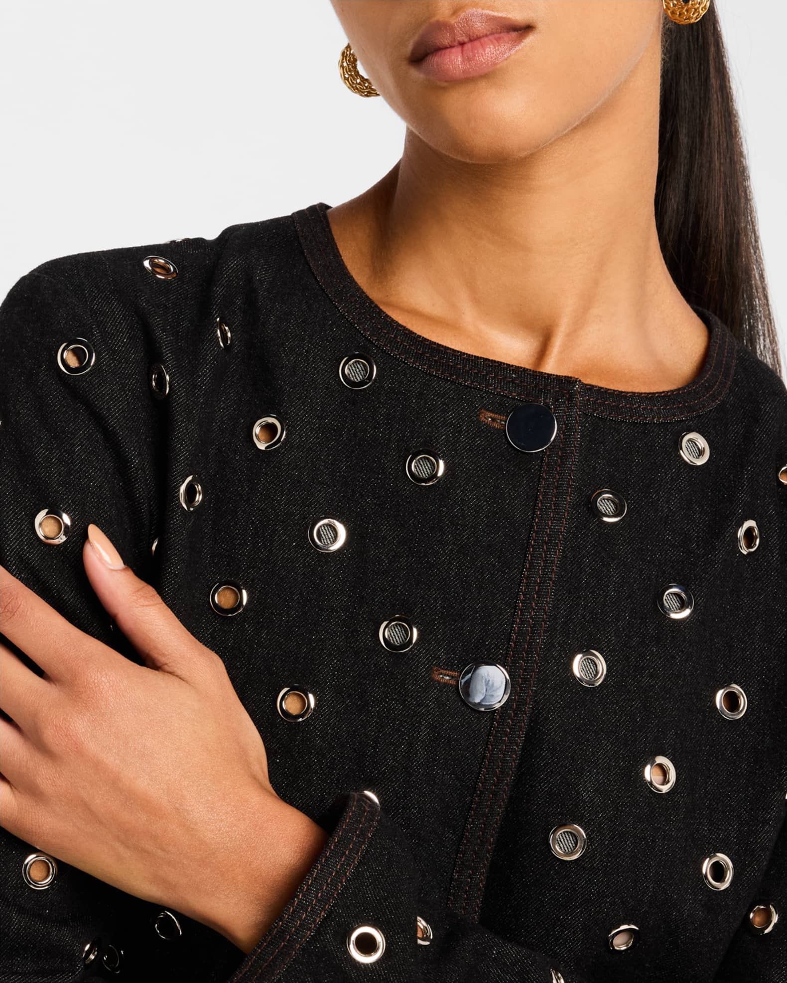 Veronica Beard Beale Grommet Jacket Neiman Marcus