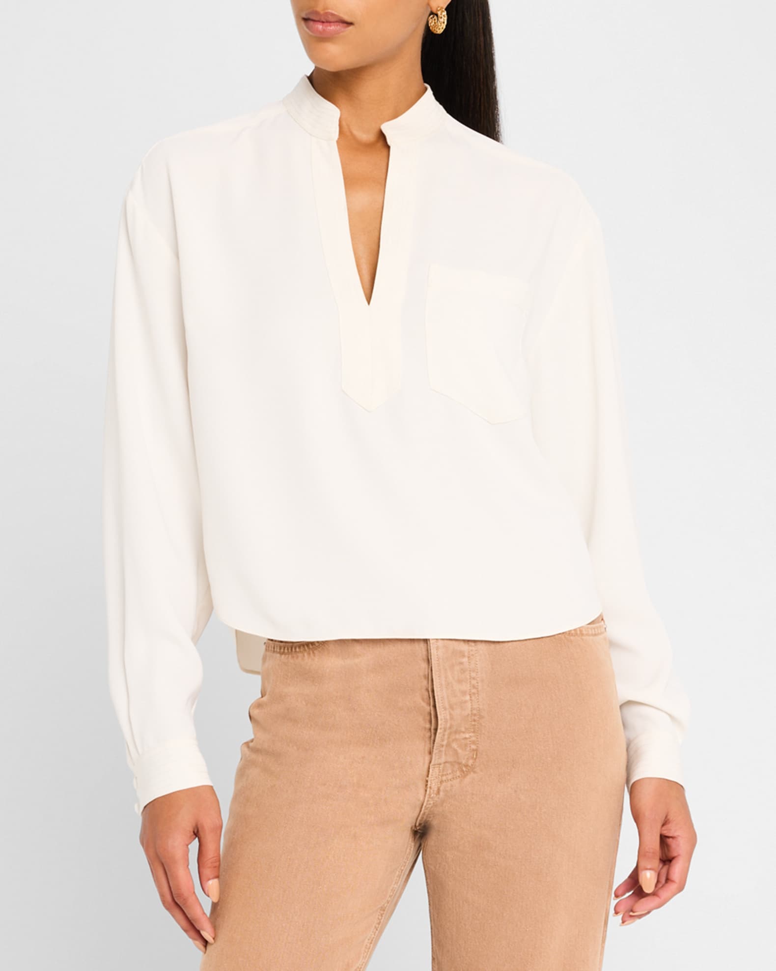 Dean Collared V-Neck Top