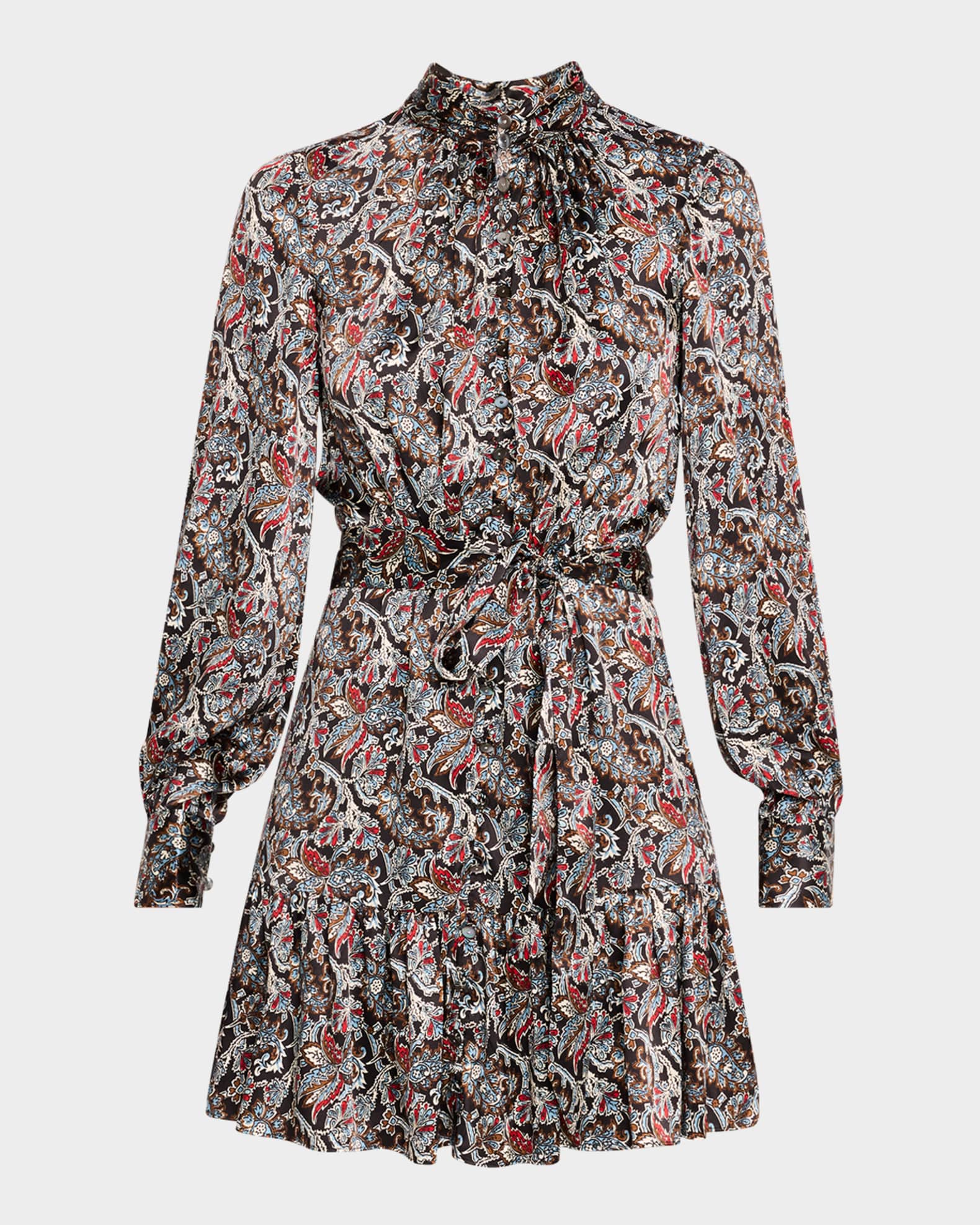 Zoella Paisley Silk Mini Dress 0