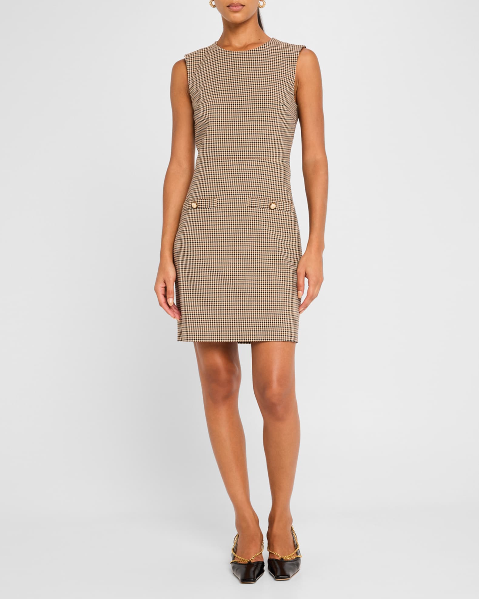 Yumi Sleeveless Houndstooth Mini Dress 1