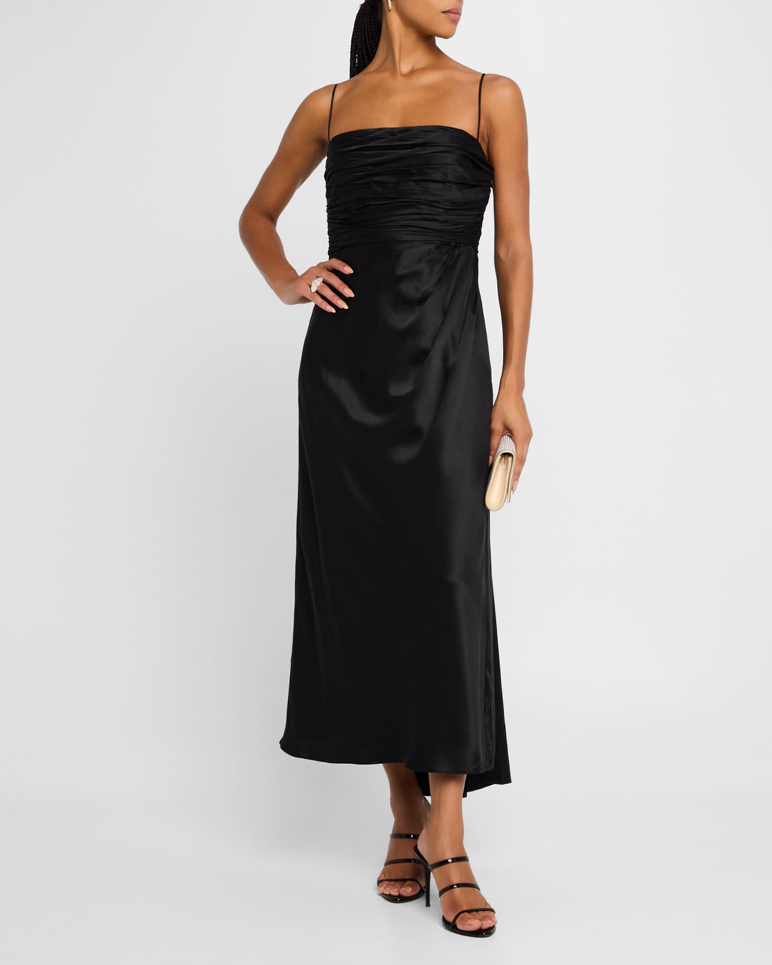Cinq a Sept Sydney Silk A Line Maxi Dress Neiman Marcus