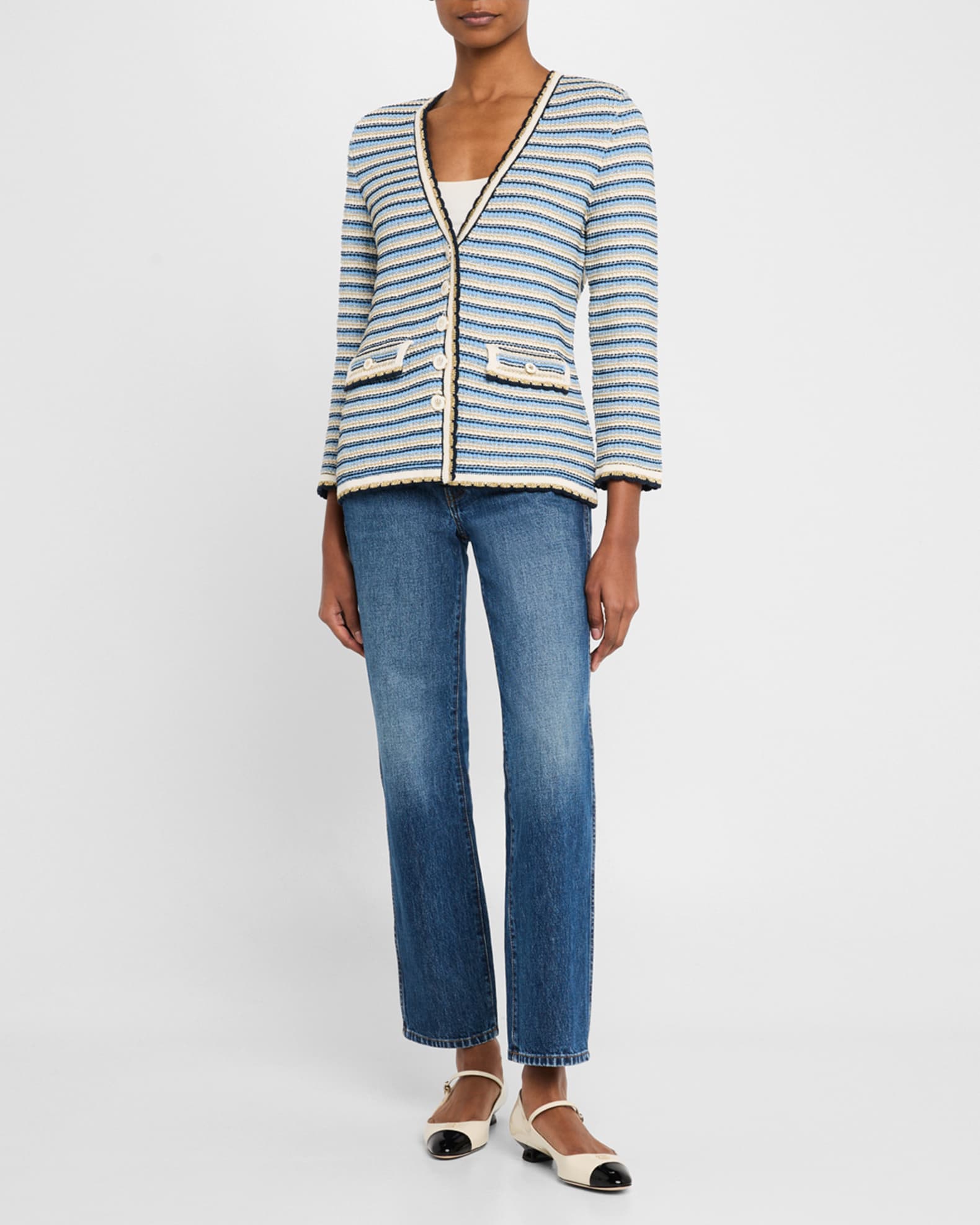 Ceriani Stripe Knit Jacket 1