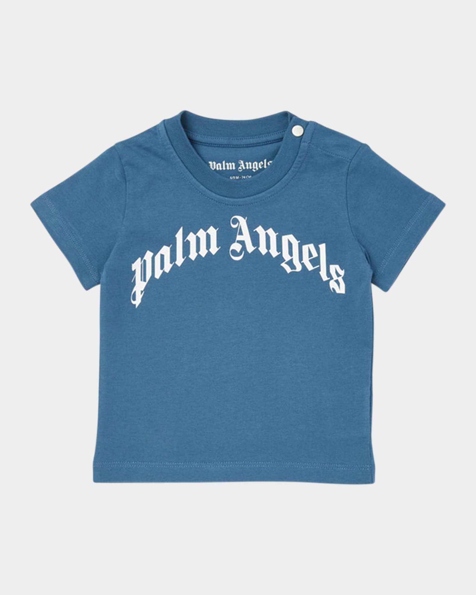 Boy's Curved Logo-Print T-Shirt, Size 3M-3 0