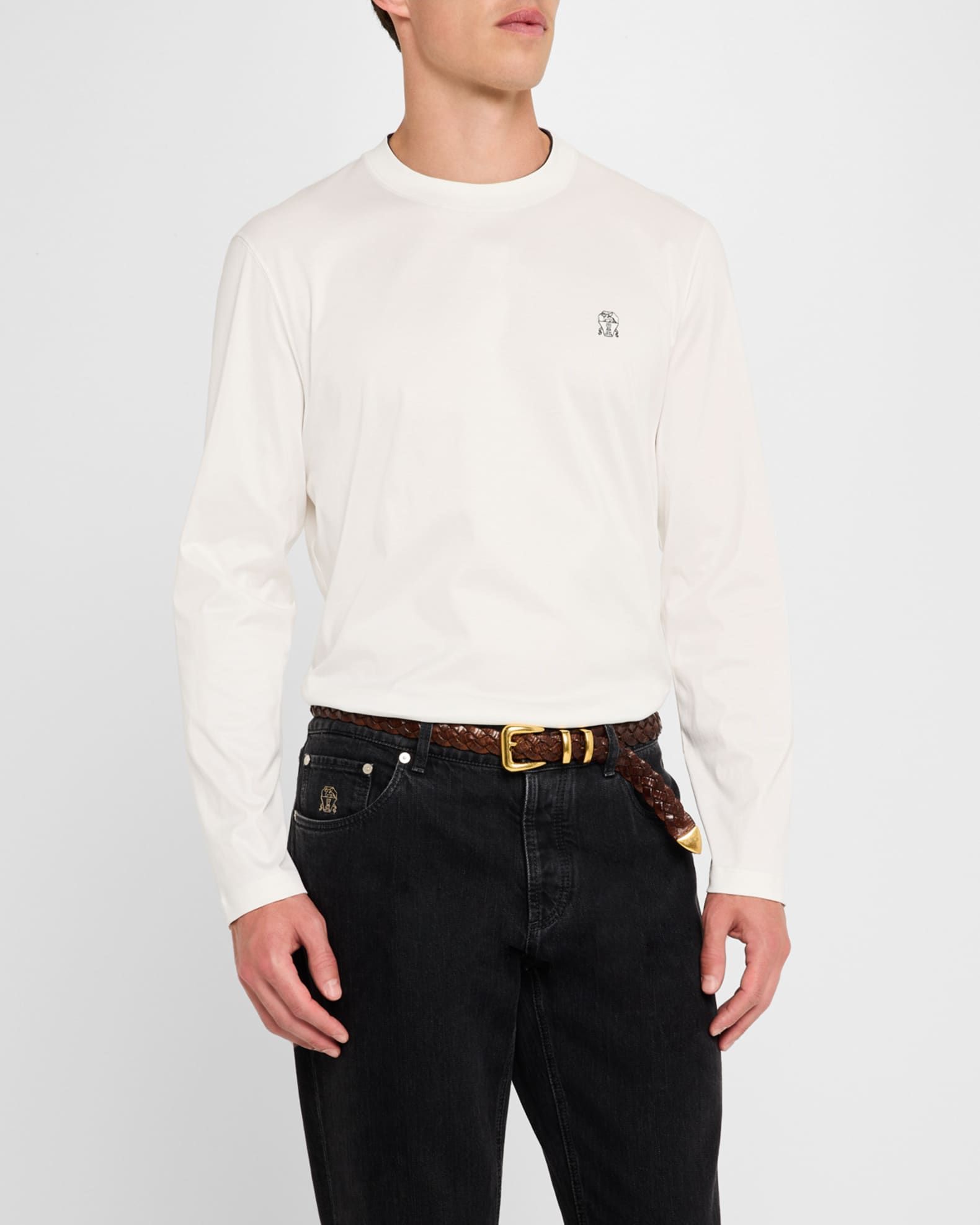 Tシャツ・カットソー BRUNELLO CUCINELLI SS25 Monile Shirt (M0091MA636 C159) Brunello Cucinelli Monili Pocket Striped Jersey T-Shirt