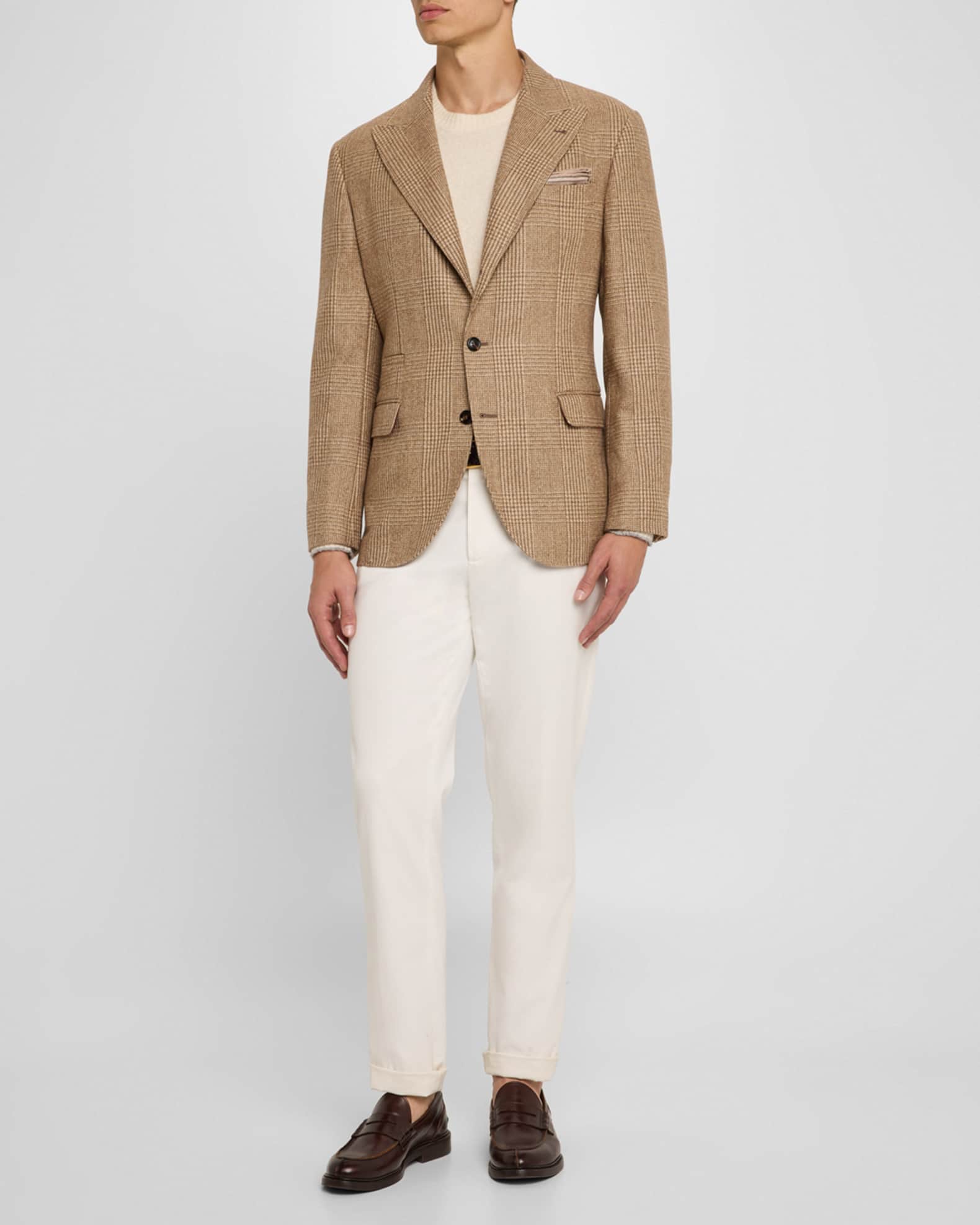 Men's Prince of Wales Single-Breasted Sport Coat 1