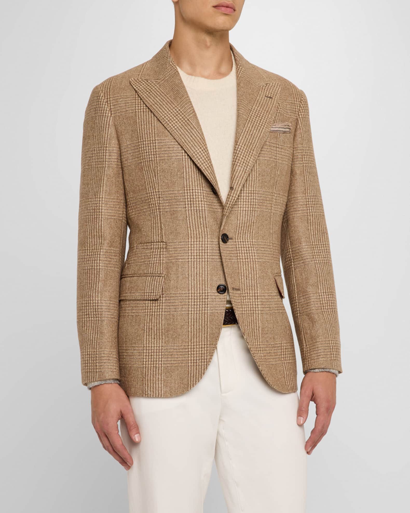 【VIP価格】BRUNELLO CUCINELLI Prince of Wales pattern Blazer 31167474_60390190_600.jpg