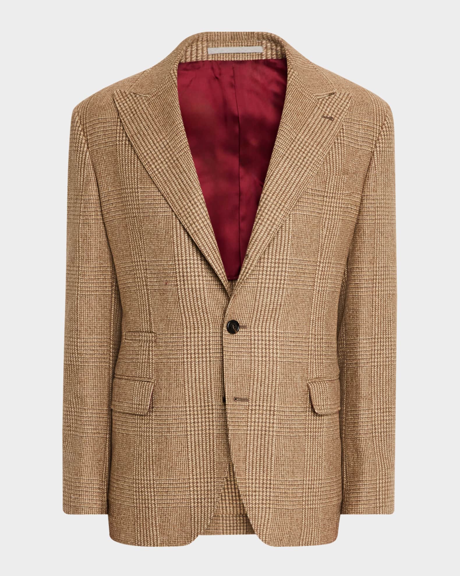 Men's Prince of Wales Single-Breasted Sport Coat 0