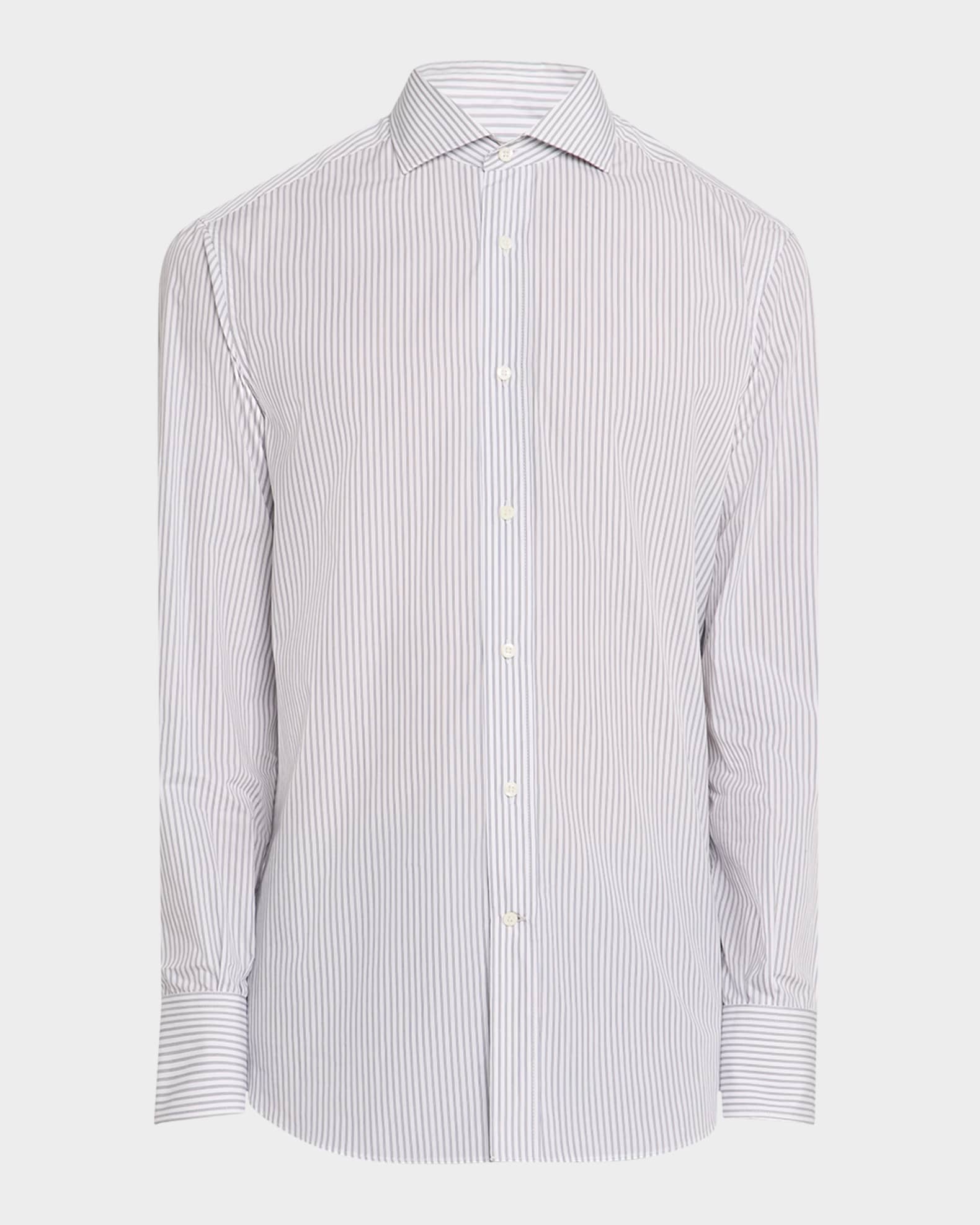 Men's Modern-Fit Stripe Dress Shirt