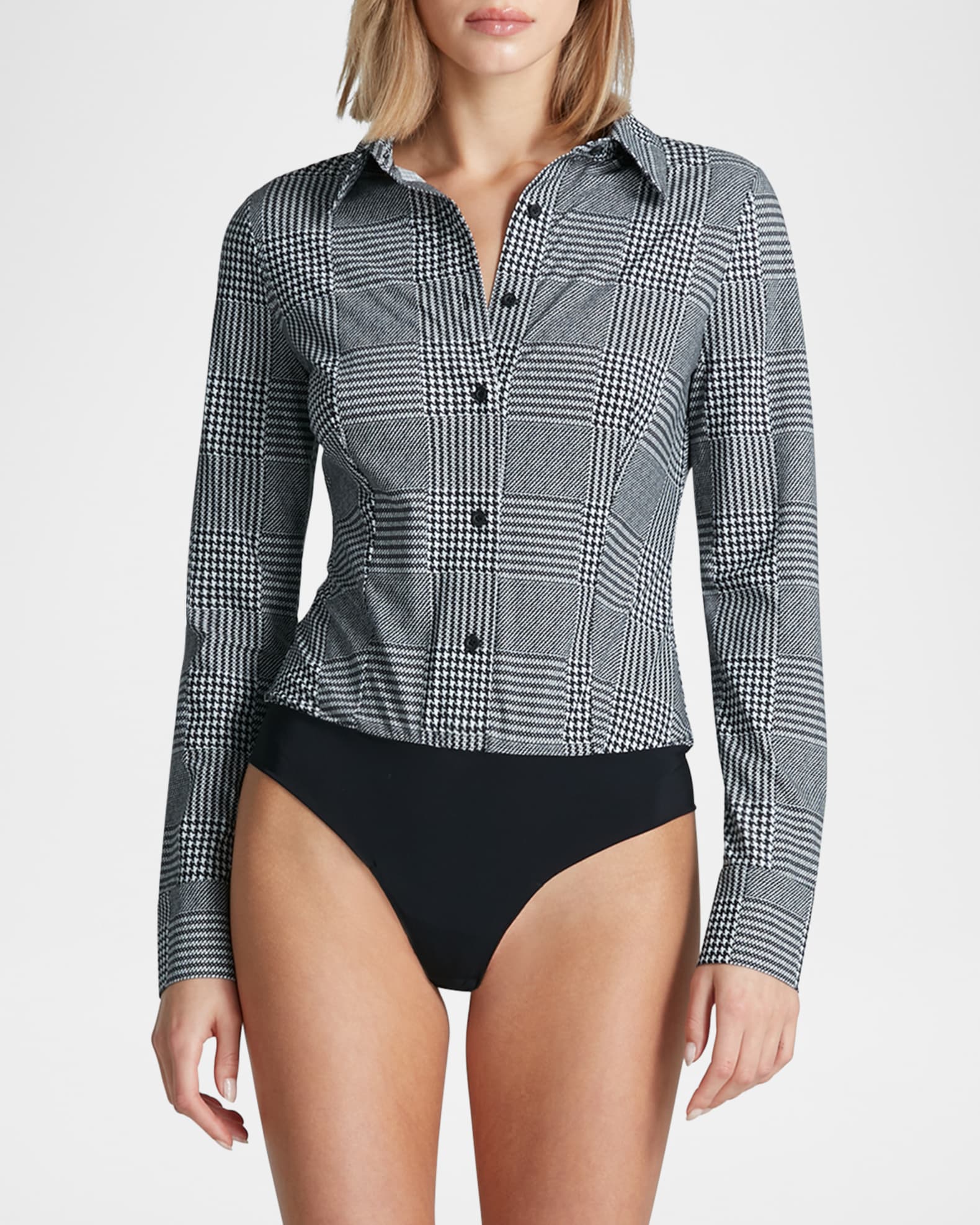 Button down shirt bodysuit clearance